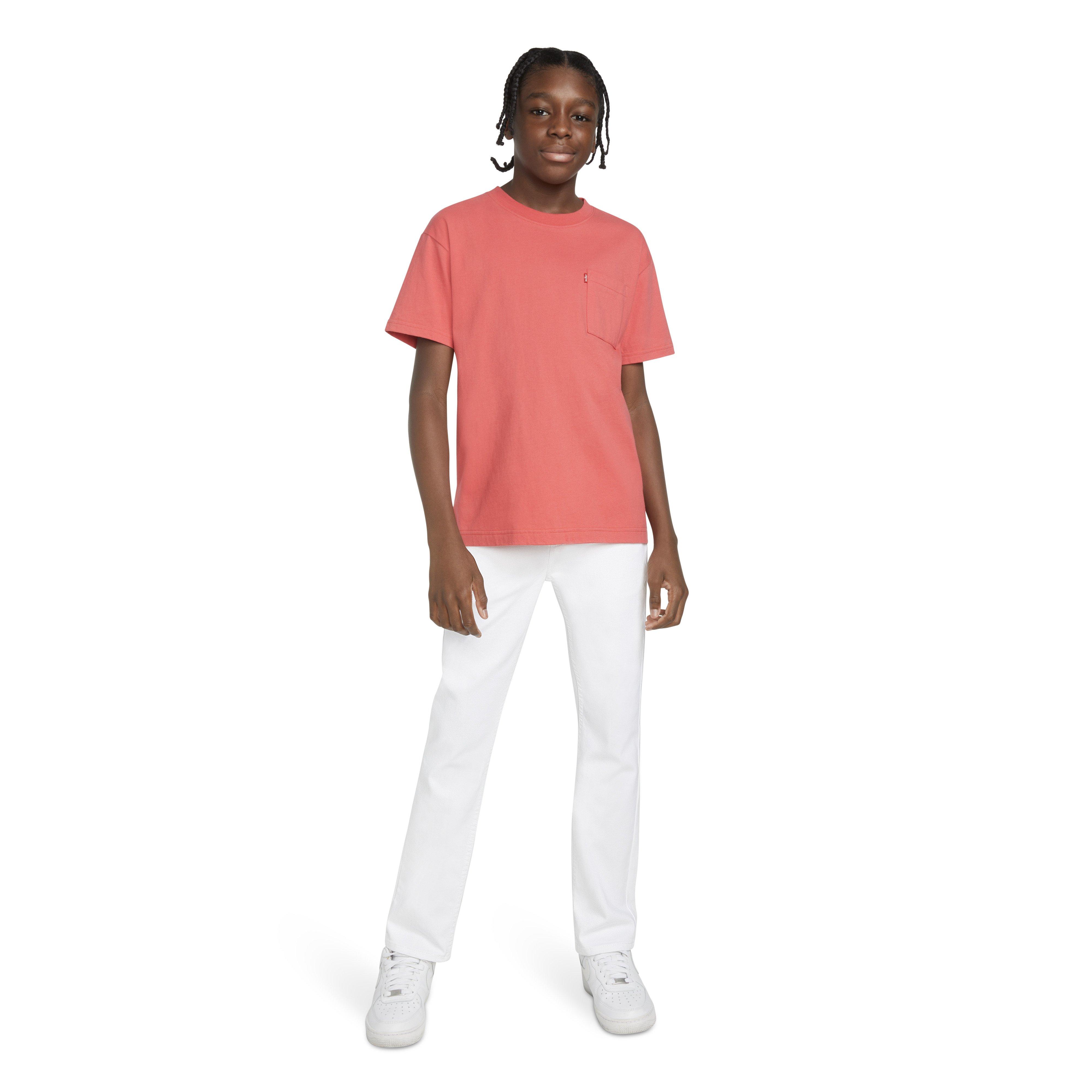 Levi's 511 Eco-Soft Performance Slim Fit White Wash Big Boys' White Denim Straight Jeans
