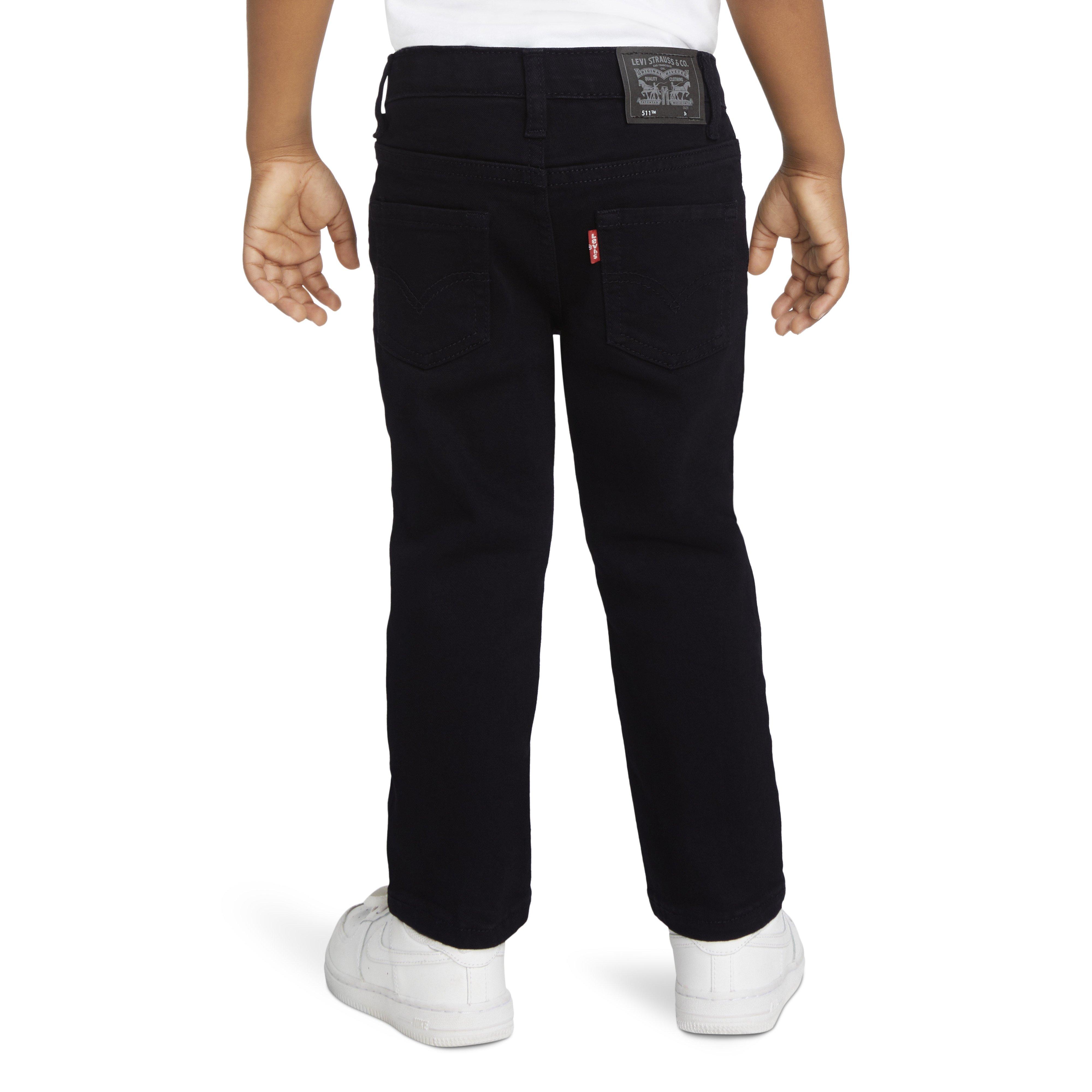 Levi's 511 Eco-Soft Performance Slim Fit Black Wash Toddler Boys' Black Denim Straight Jeans - BLACK Thumbnail View 2