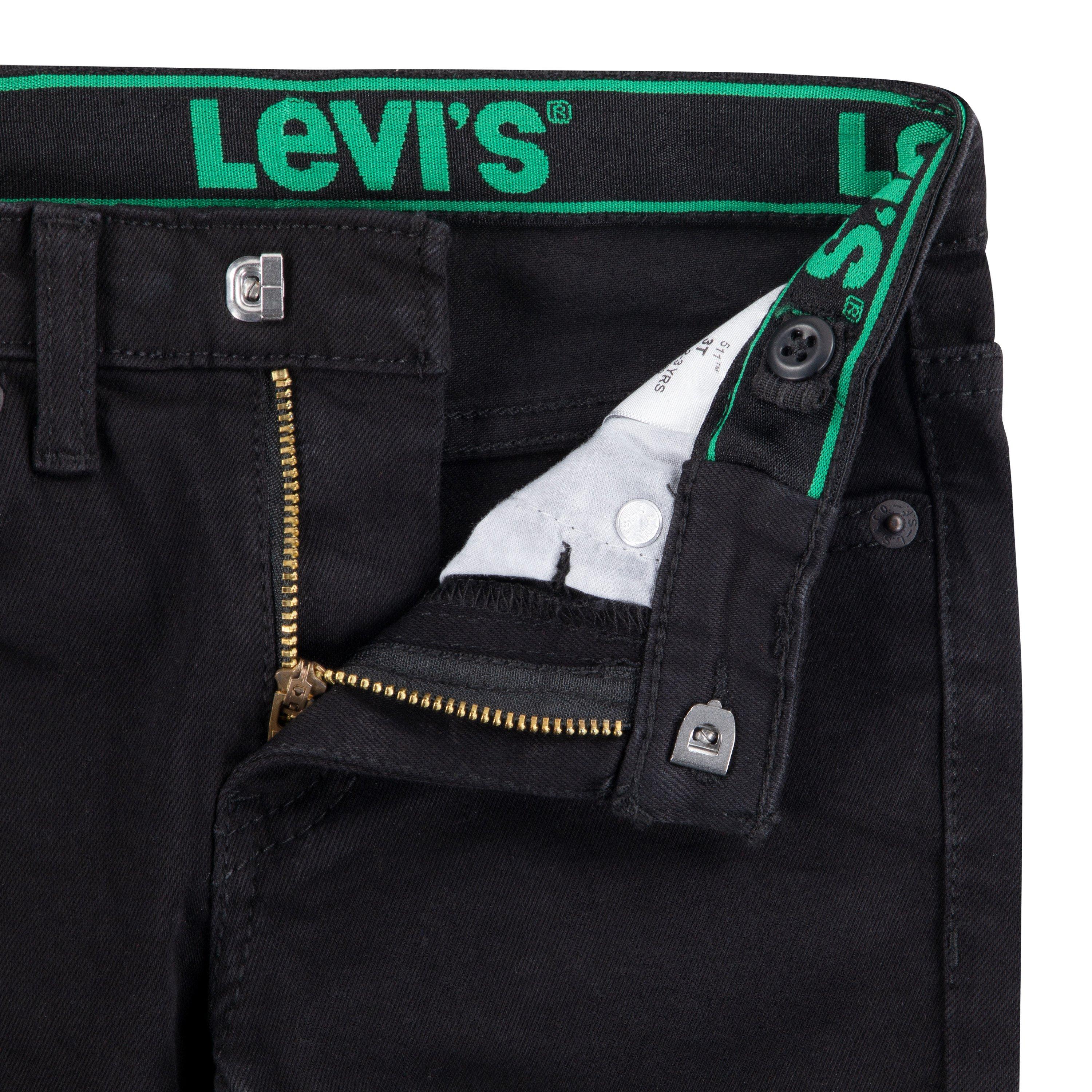 Levi's 511 Eco-Soft Performance Slim Fit Black Wash Toddler Boys' Black Denim Straight Jeans - BLACK Thumbnail View 5