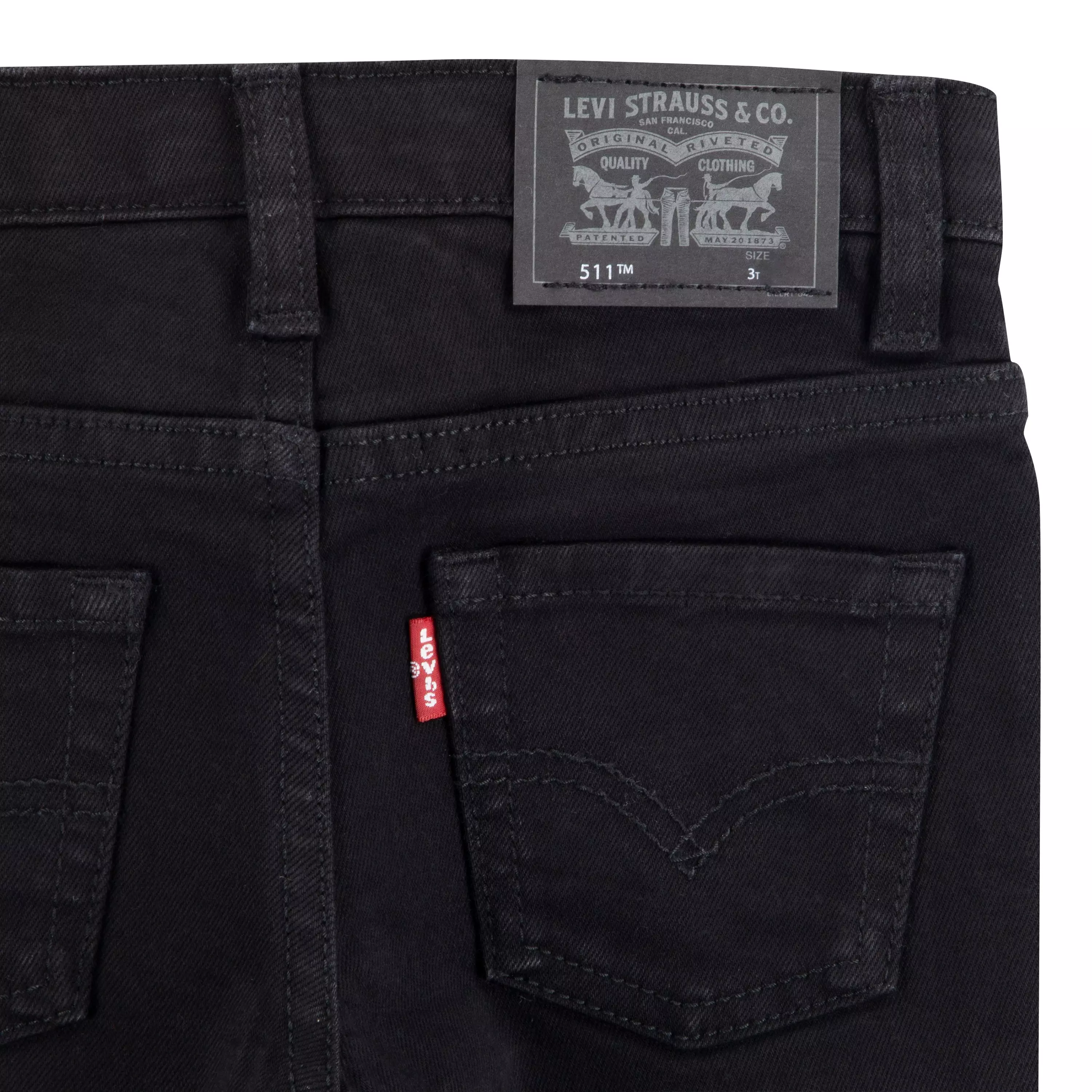Levi's 511 Eco-Soft Performance Slim Fit Wash Toddler Boys' Black Denim Straight Jeans - Black - BLACK
