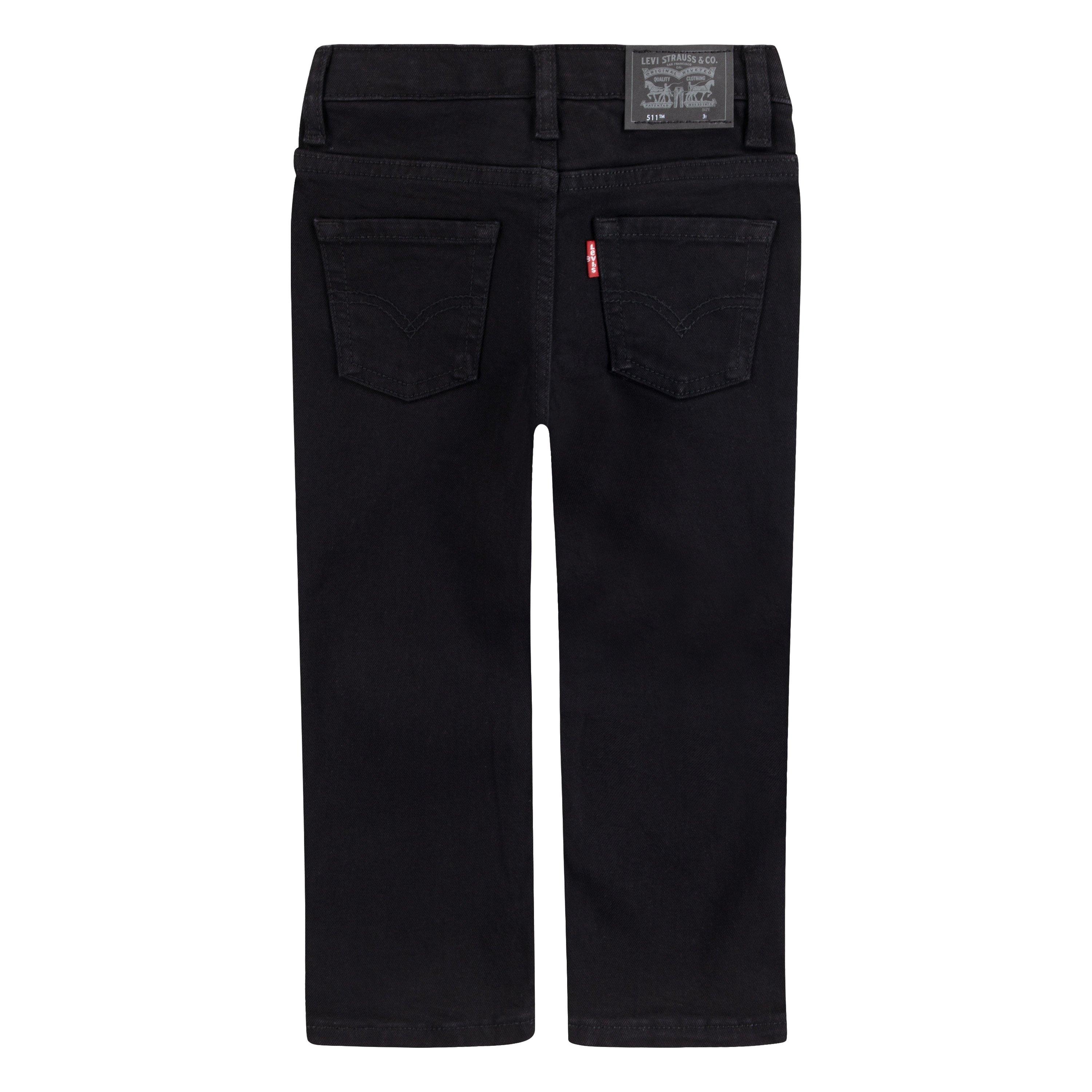 Levi's 511 Eco-Soft Performance Slim Fit Black Wash Toddler Boys' Black Denim Straight Jeans - BLACK Thumbnail View 9