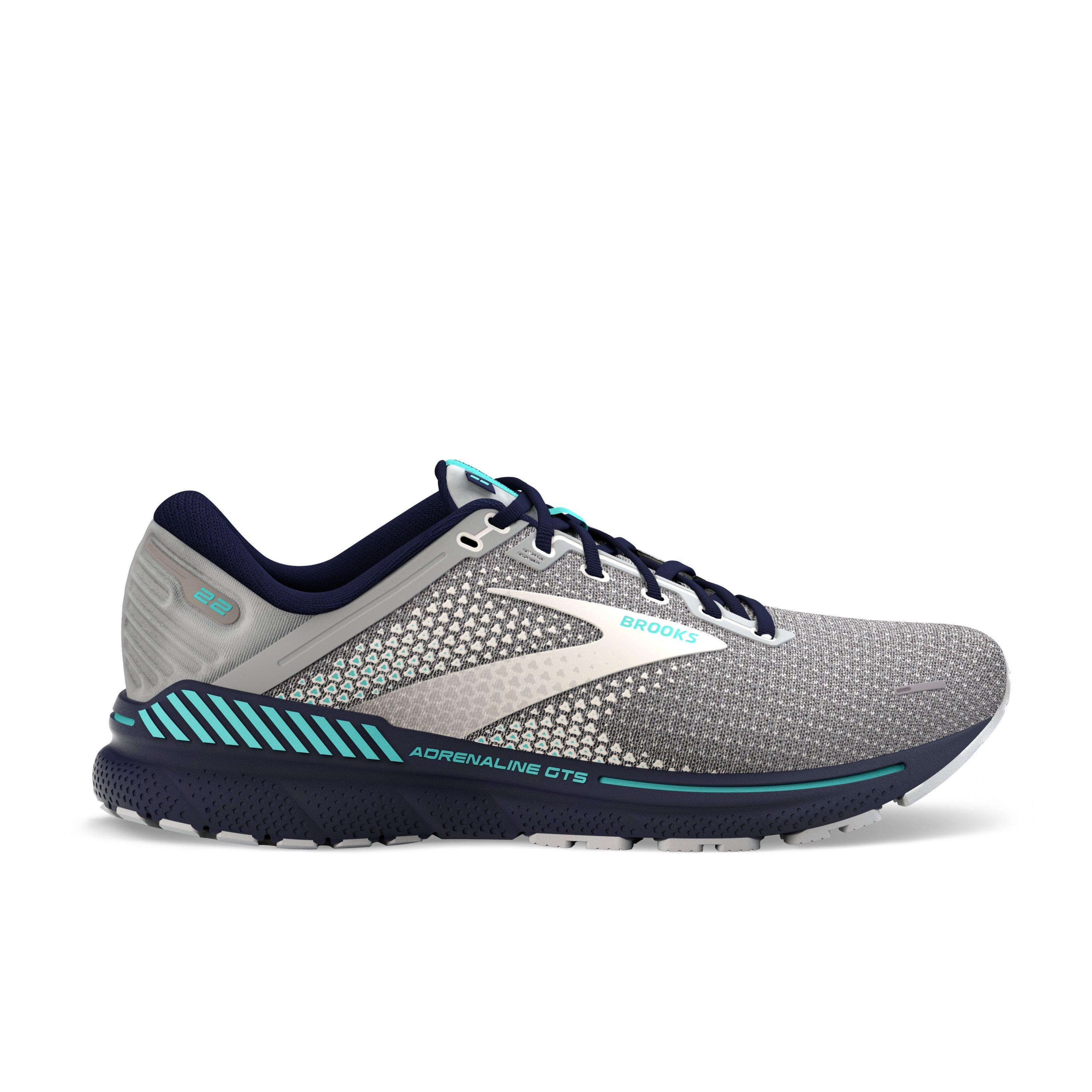 Brooks Adrenaline GTS 22 Grey/Silver/Mint Women's Running Shoe - Hibbett