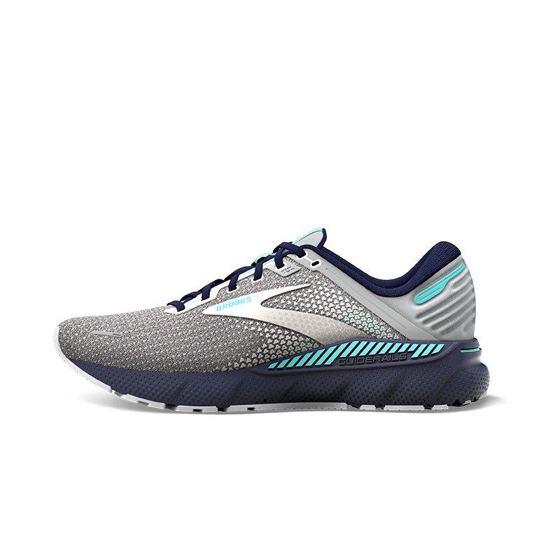 Brooks Adrenaline GTS 22 "Grey/Silver/Mint" Women's Running Shoe - GREY/SILVER/MINT Thumbnail View 2