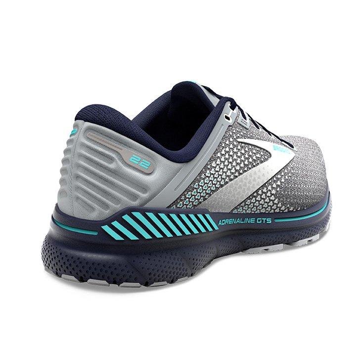 Brooks Adrenaline GTS 22 "Grey/Silver/Mint" Women's Running Shoe - GREY/SILVER/MINT Thumbnail View 3