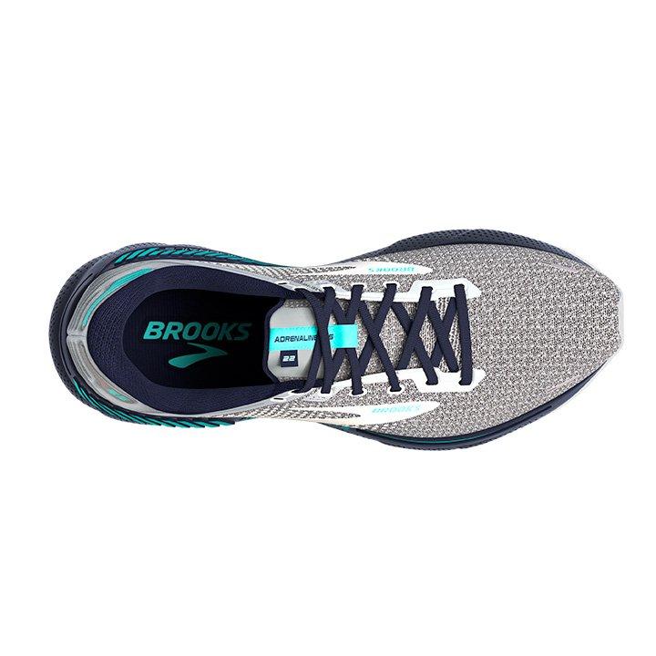 Brooks Adrenaline GTS 22 "Grey/Silver/Mint" Women's Running Shoe - GREY/SILVER/MINT Thumbnail View 5