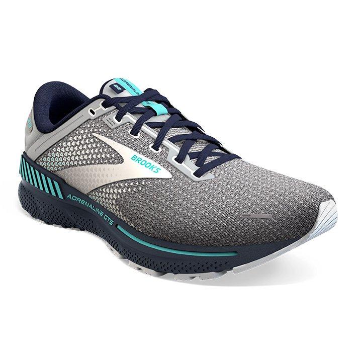 Brooks Adrenaline GTS 22 "Grey/Silver/Mint" Women's Running Shoe - GREY/SILVER/MINT Thumbnail View 4