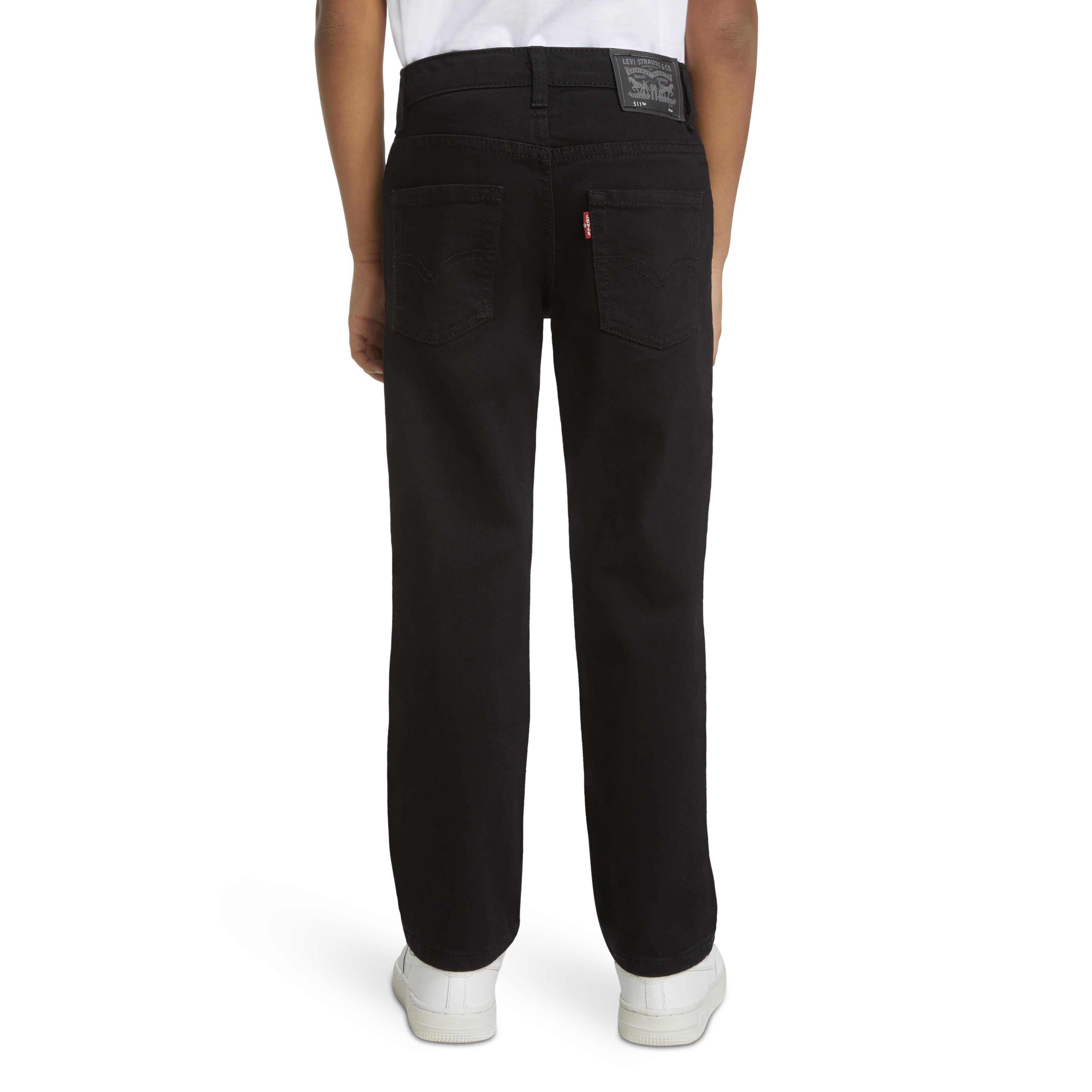 Levi's Little Boys' 511 Eco-Soft Performance Slim Fit Black Wash Denim Straight Jeans - BLACK Thumbnail View 2