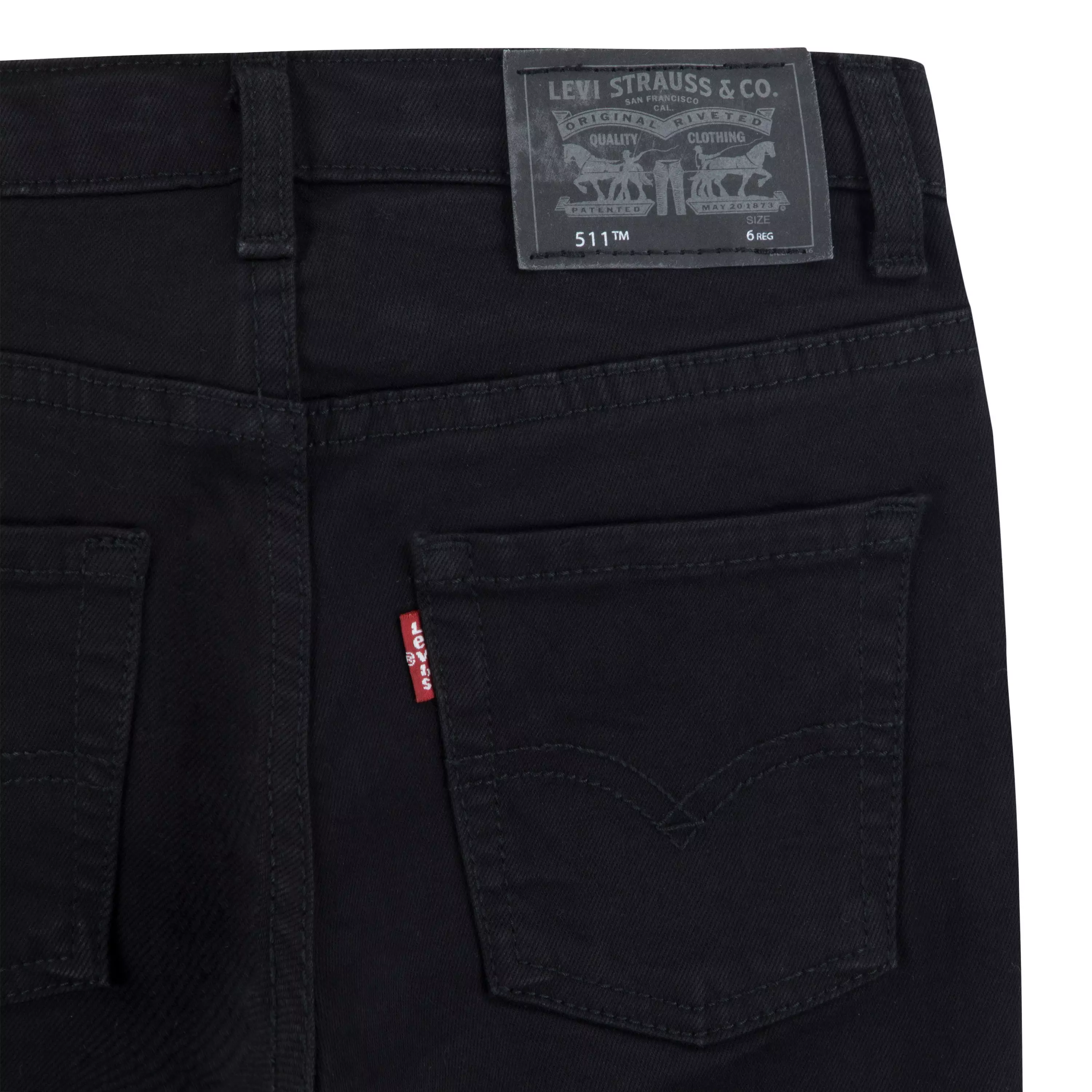 Levi's Little Boys' 511 Eco-Soft Performance Slim Fit Black Wash Denim Straight Jeans - BLACK