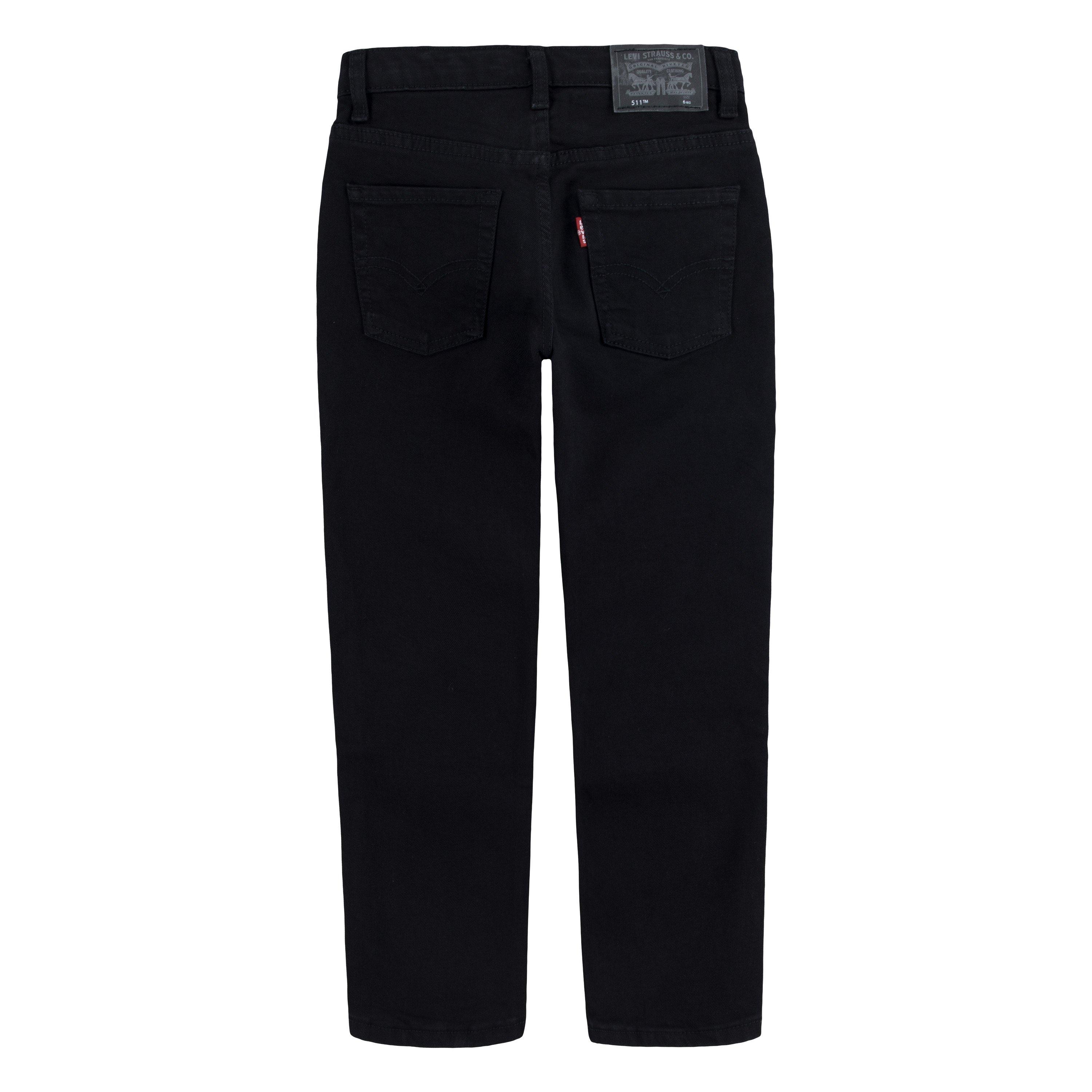 Levi's Little Boys' 511 Eco-Soft Performance Slim Fit Black Wash Denim Straight Jeans - BLACK Thumbnail View 9