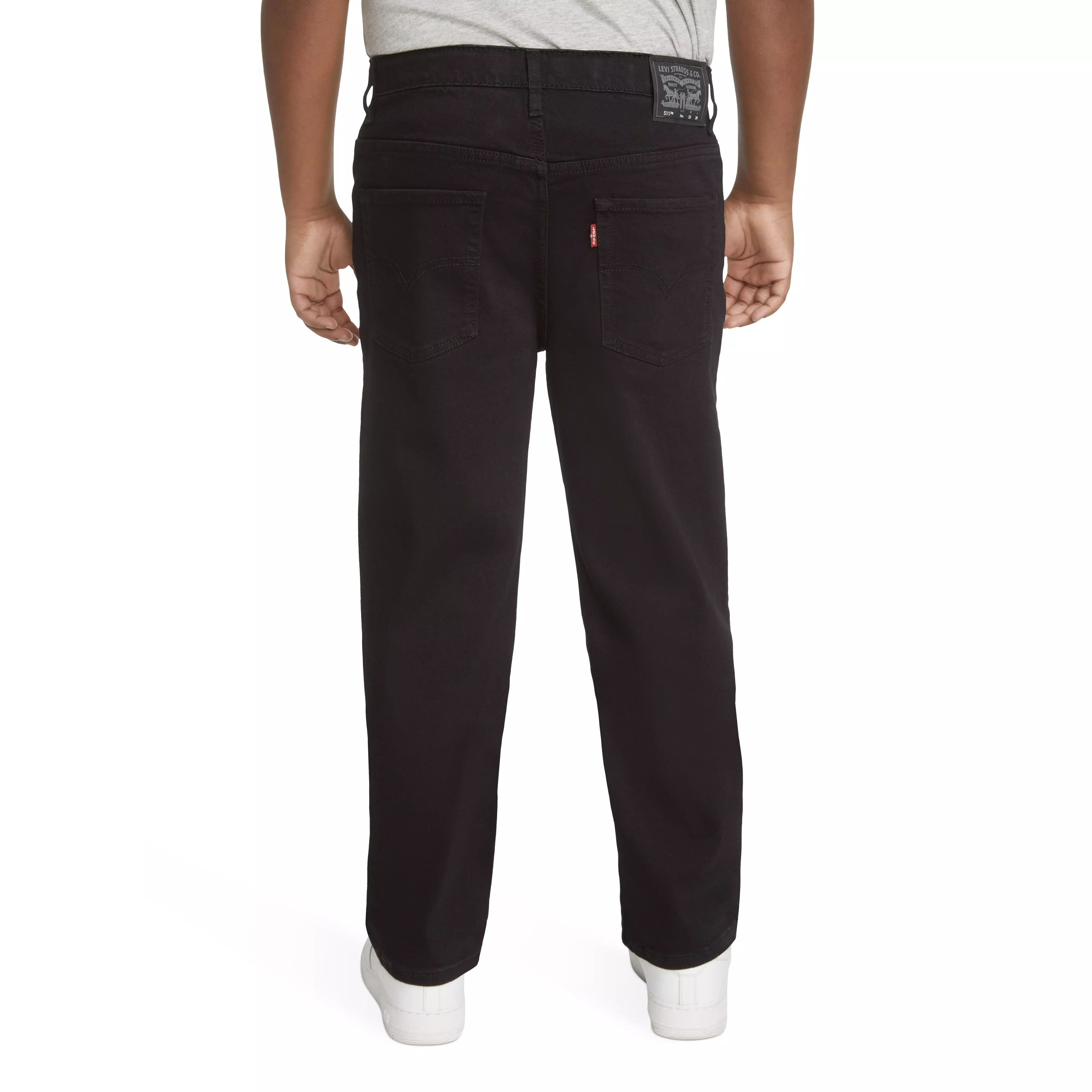 Levi's Big Boys' 511 Eco-Soft Performance Slim Fit Black Wash Denim Straight Jeans - BLACK