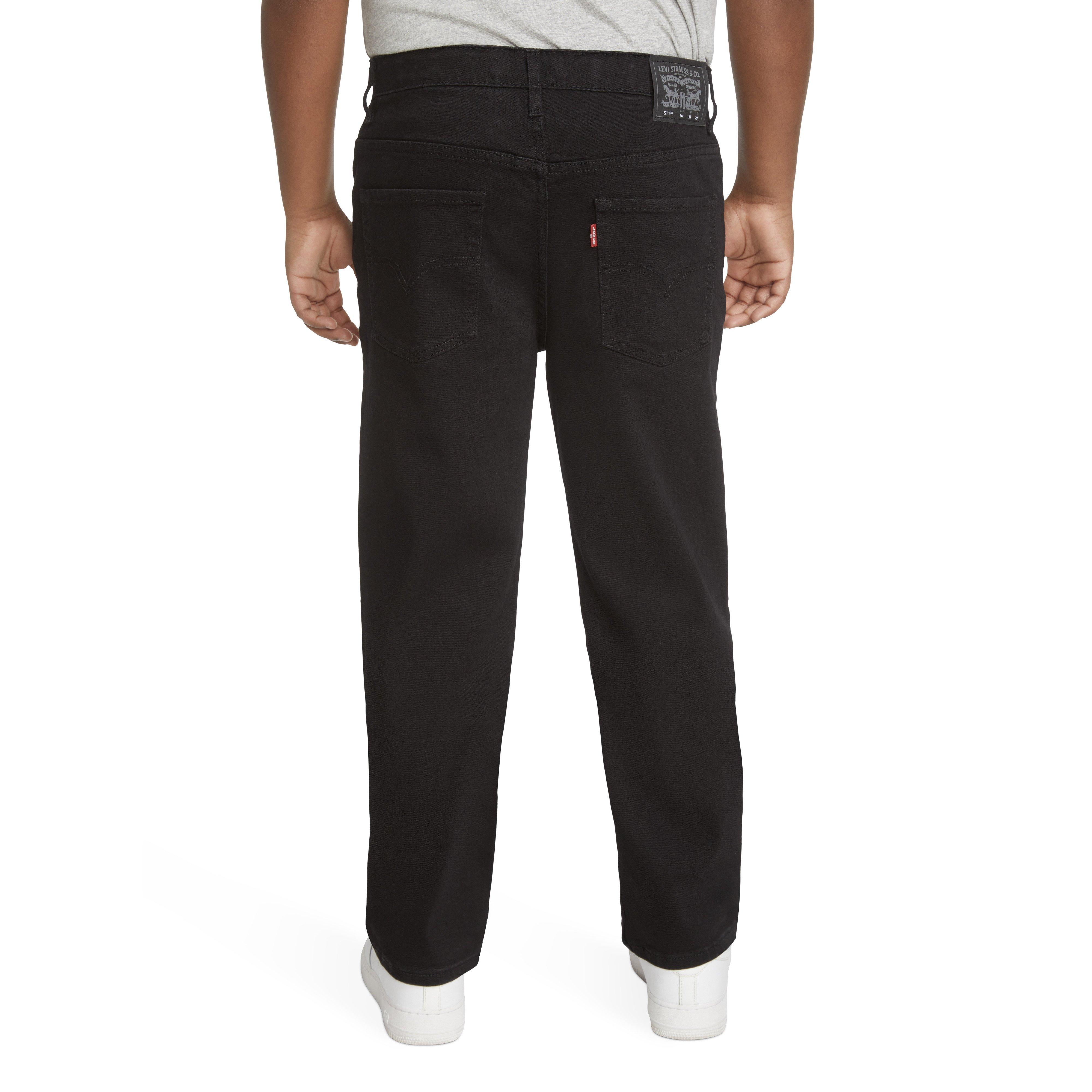 Levi's 511 Eco-Soft Performance Slim Fit Black Wash Big Boys' Black Denim Straight Jeans