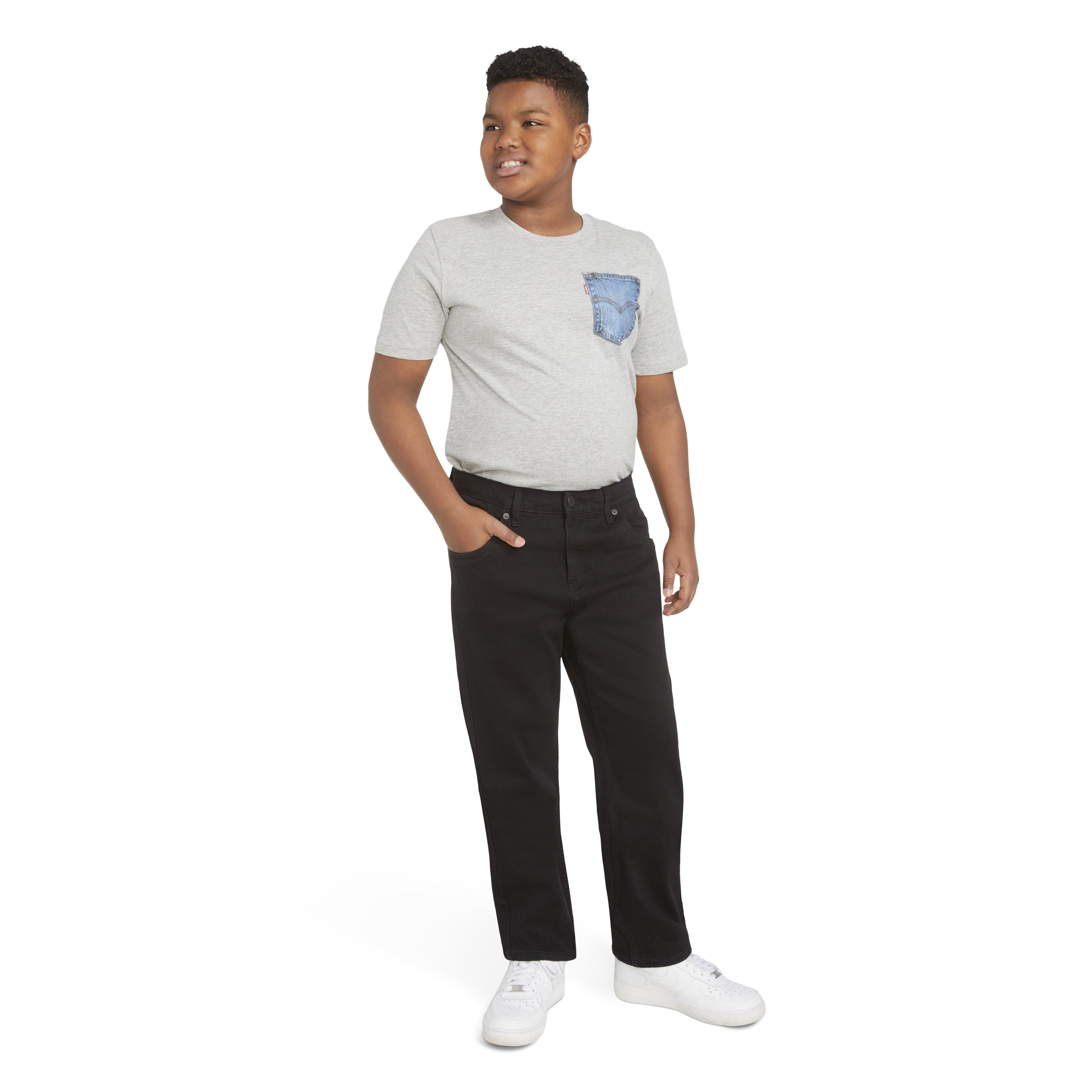 Levi's 511 Eco-Soft Performance Slim Fit Black Wash Big Boys' Black Denim Straight Jeans