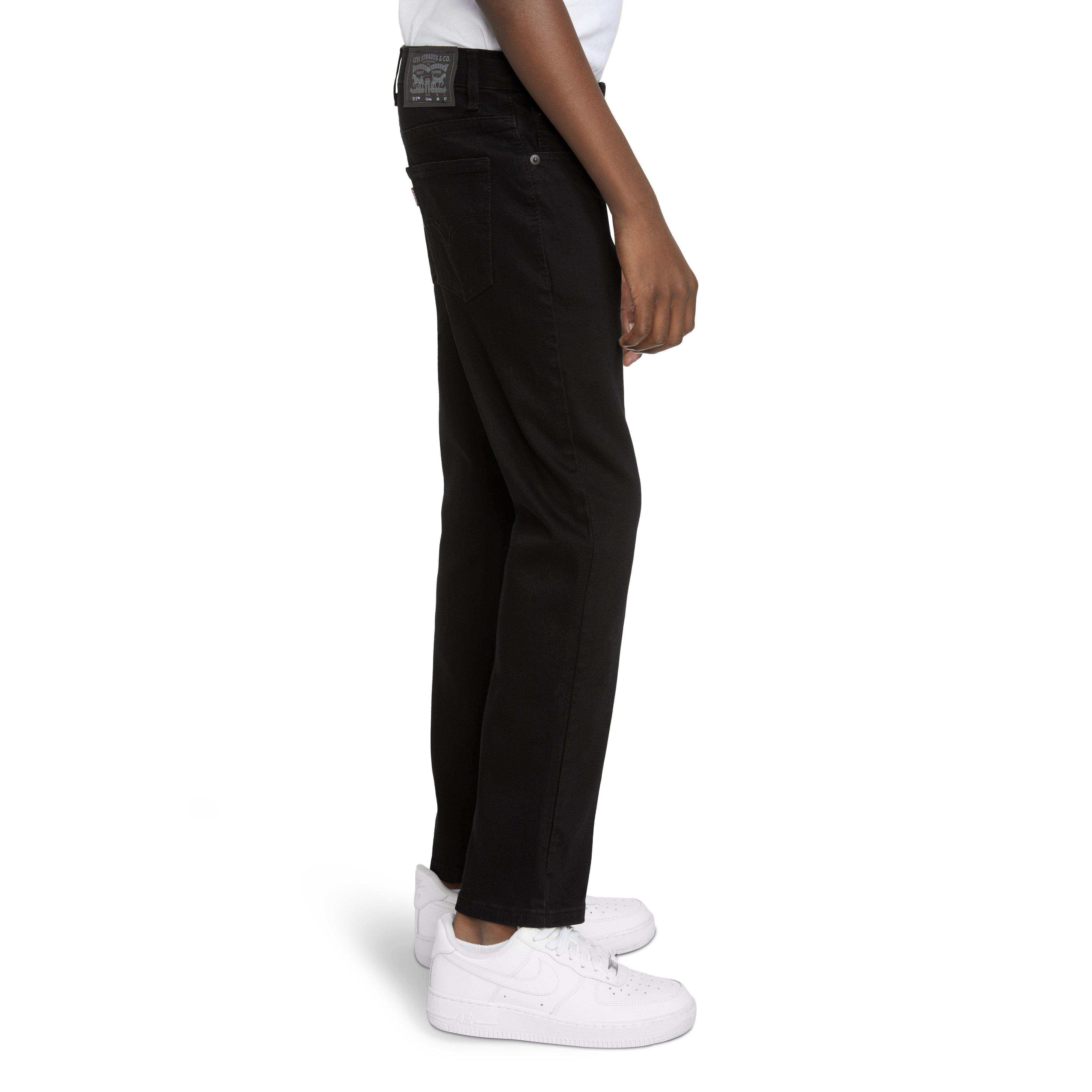 Levi's Big Boys' 511 Eco-Soft Performance Slim Fit Black Wash Denim Straight Jeans - BLACK Thumbnail View 3