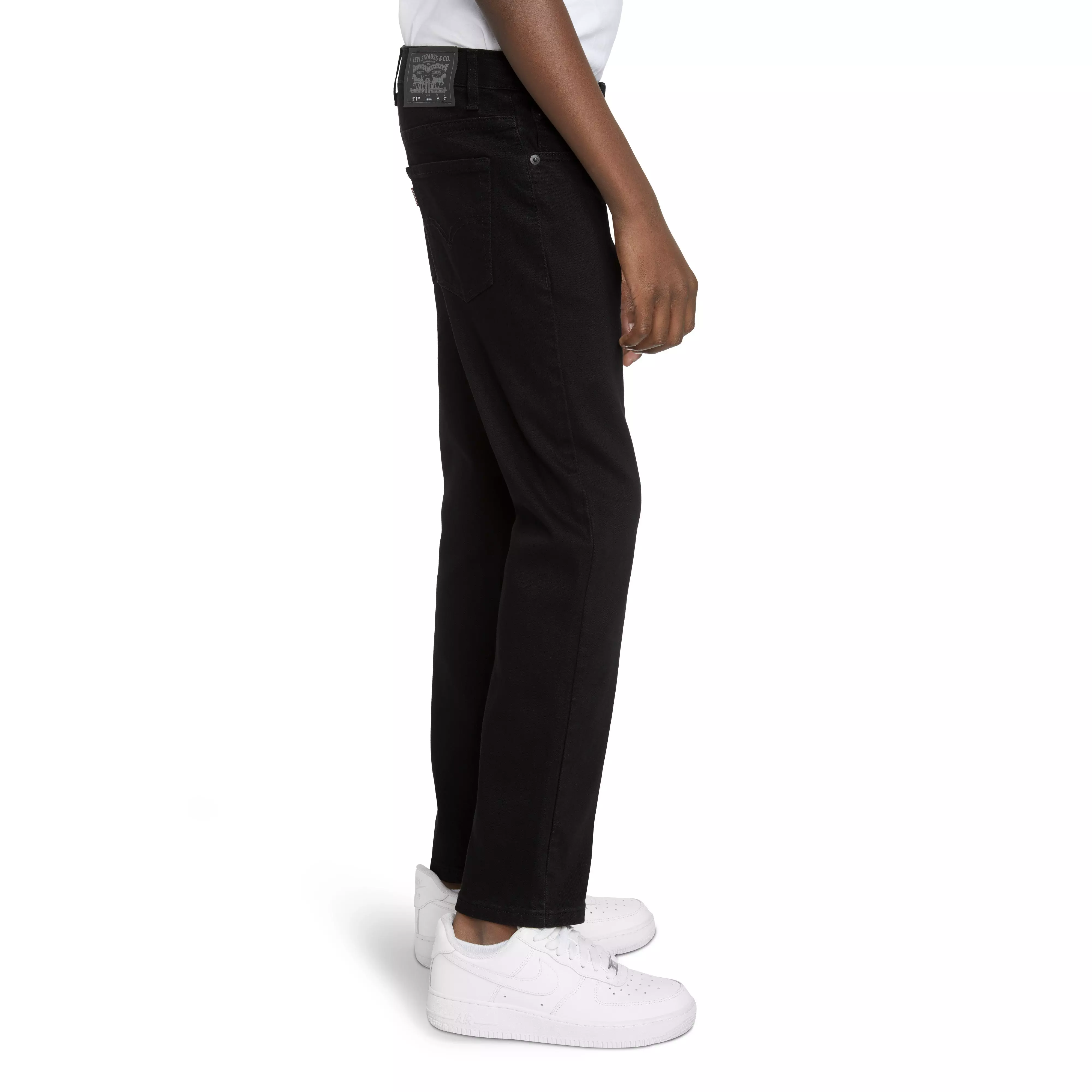Levi's Big Boys' 511 Eco-Soft Performance Slim Fit Black Wash Denim Straight Jeans - BLACK