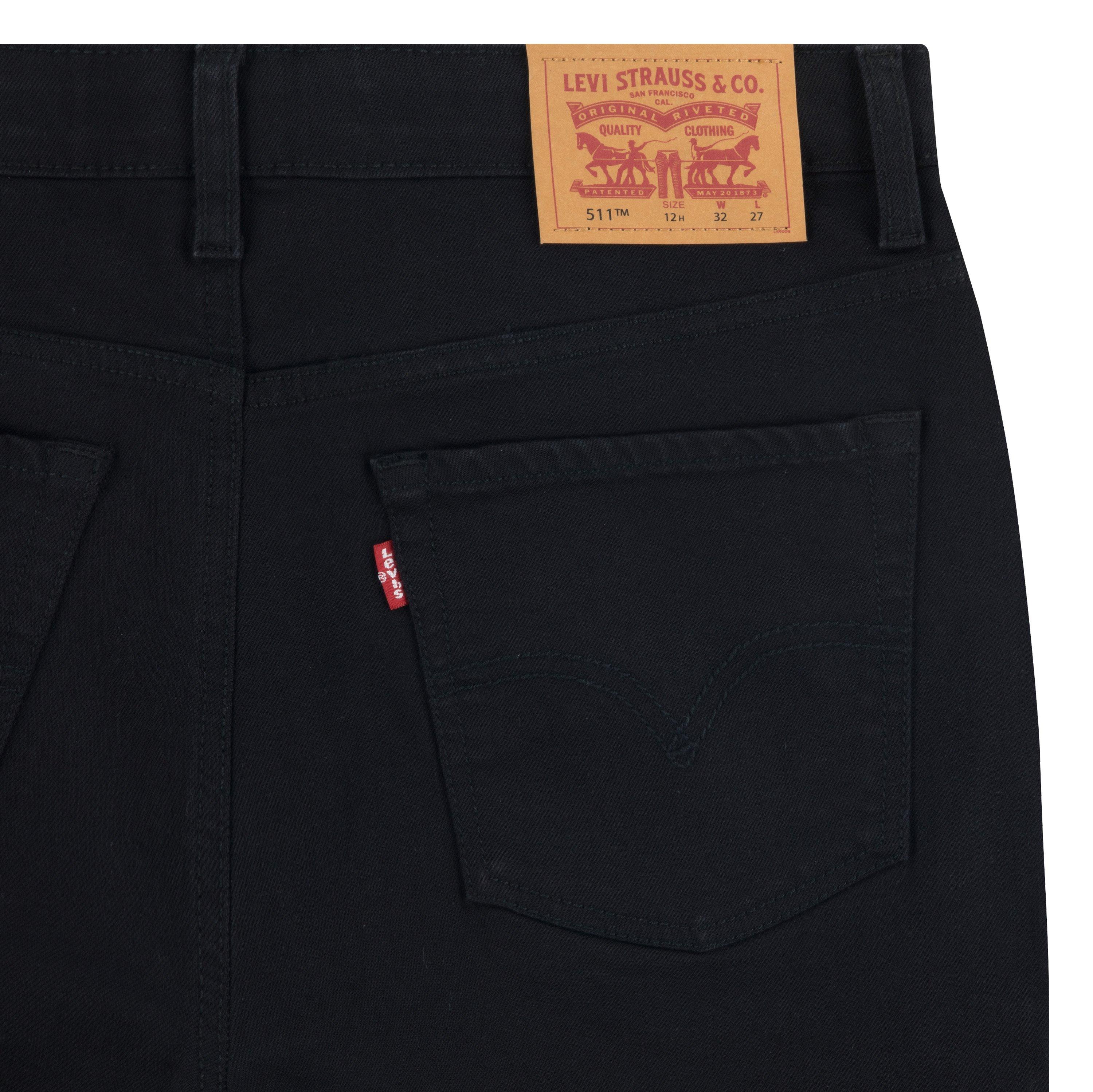 Levi's Big Boys' 511 Eco-Soft Performance Slim Fit Black Wash Denim Straight Jeans - BLACK Thumbnail View 7