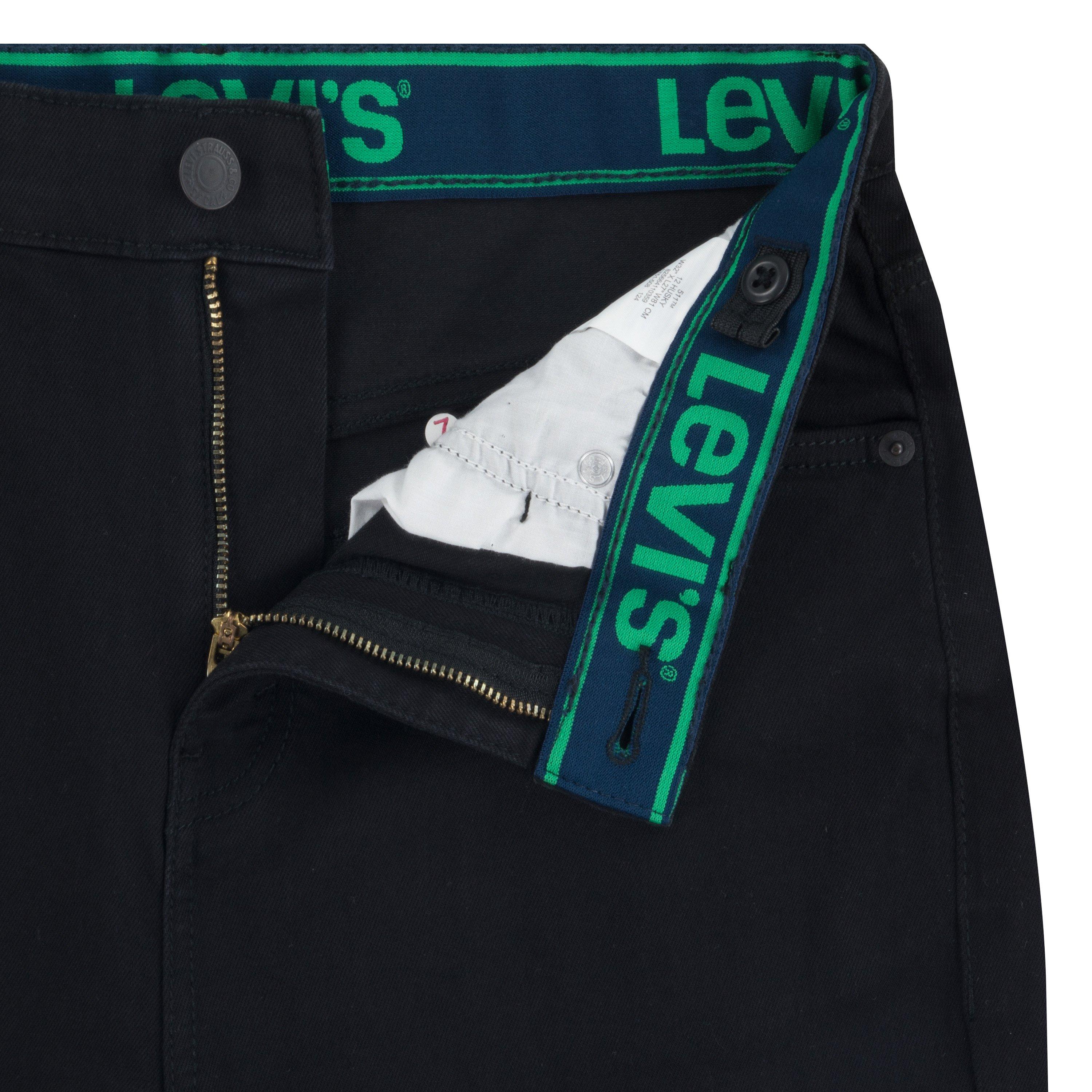 Levi's Big Boys' 511 Eco-Soft Performance Slim Fit Black Wash Denim Straight Jeans - BLACK Thumbnail View 8