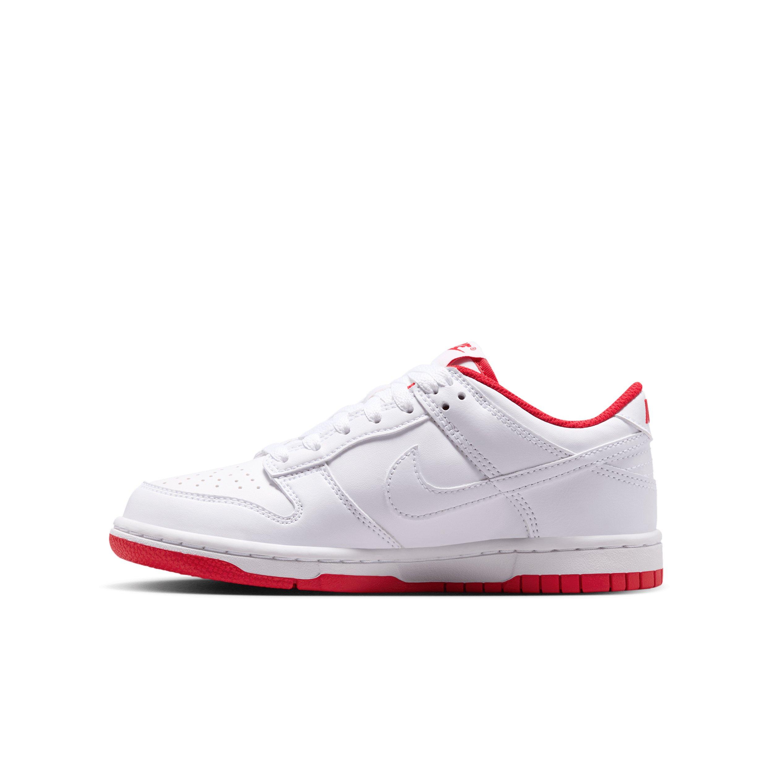 Nike Dunk Low Grade School Boys' "White/University Red/White" Shoe