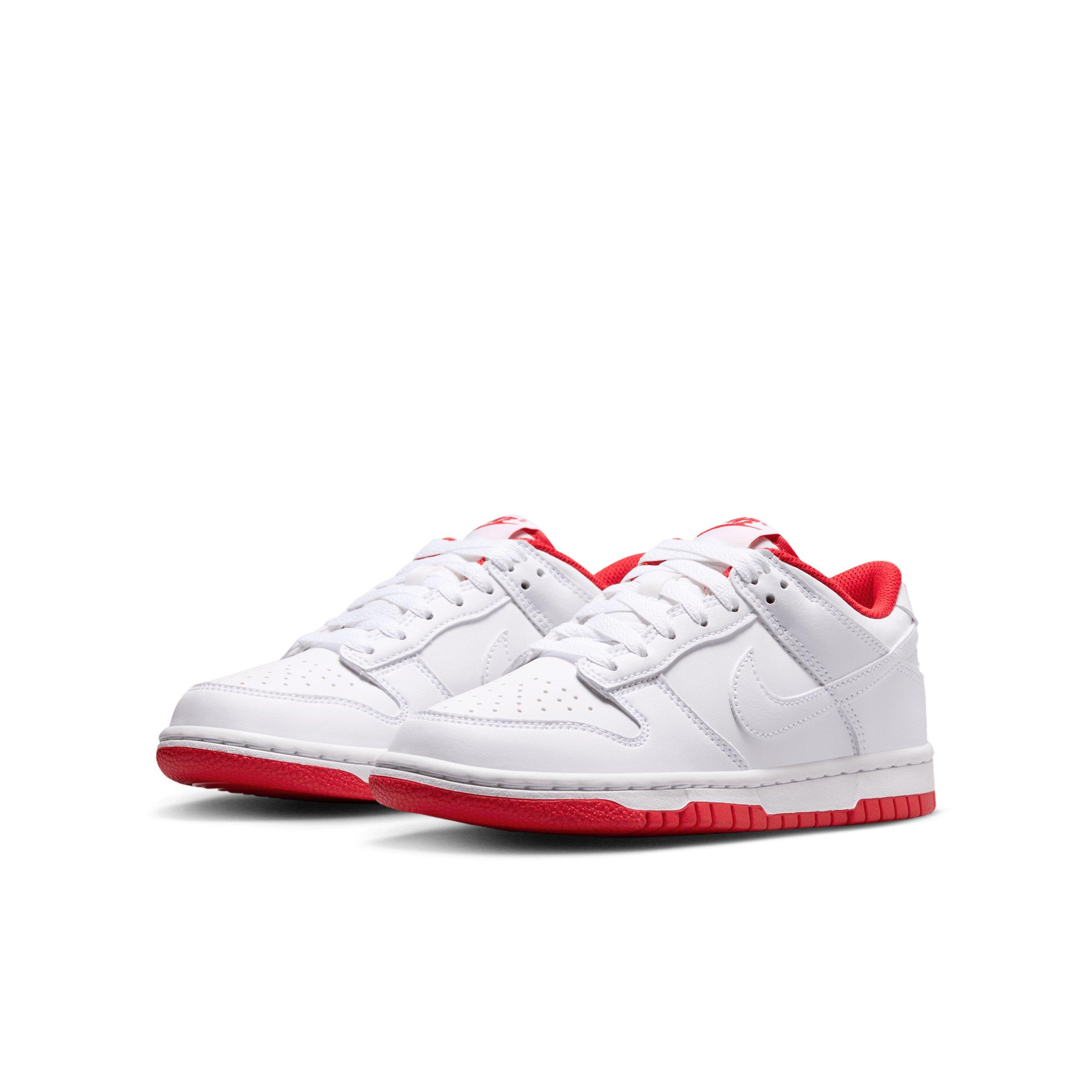 Nike Dunk Low Grade School Boys' "White/University Red/White" Shoe