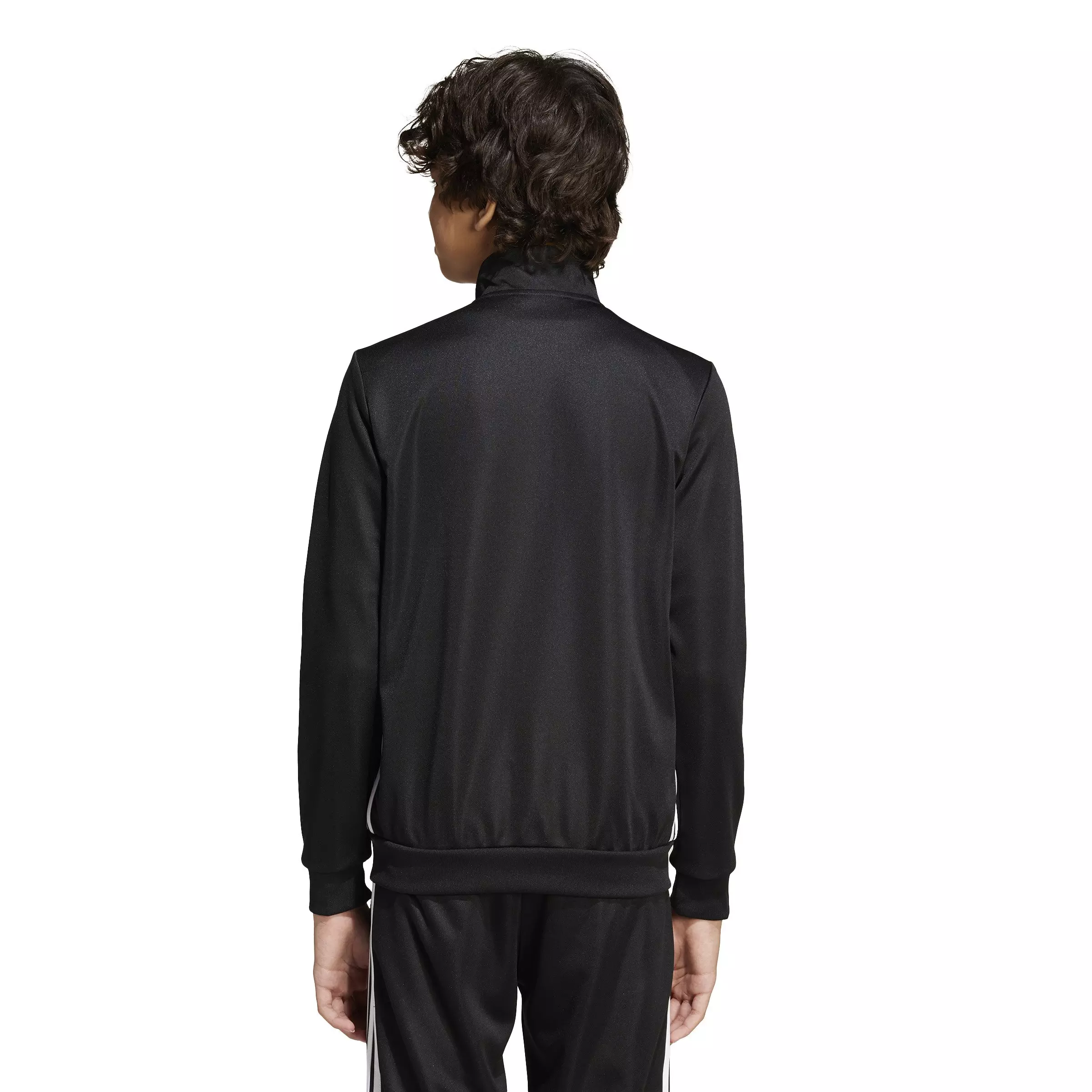 adidas ​Big Kids' Tiro 25 Essentials​ Soccer Trai​ning Jacket -Black/White - BLACK/WHITE