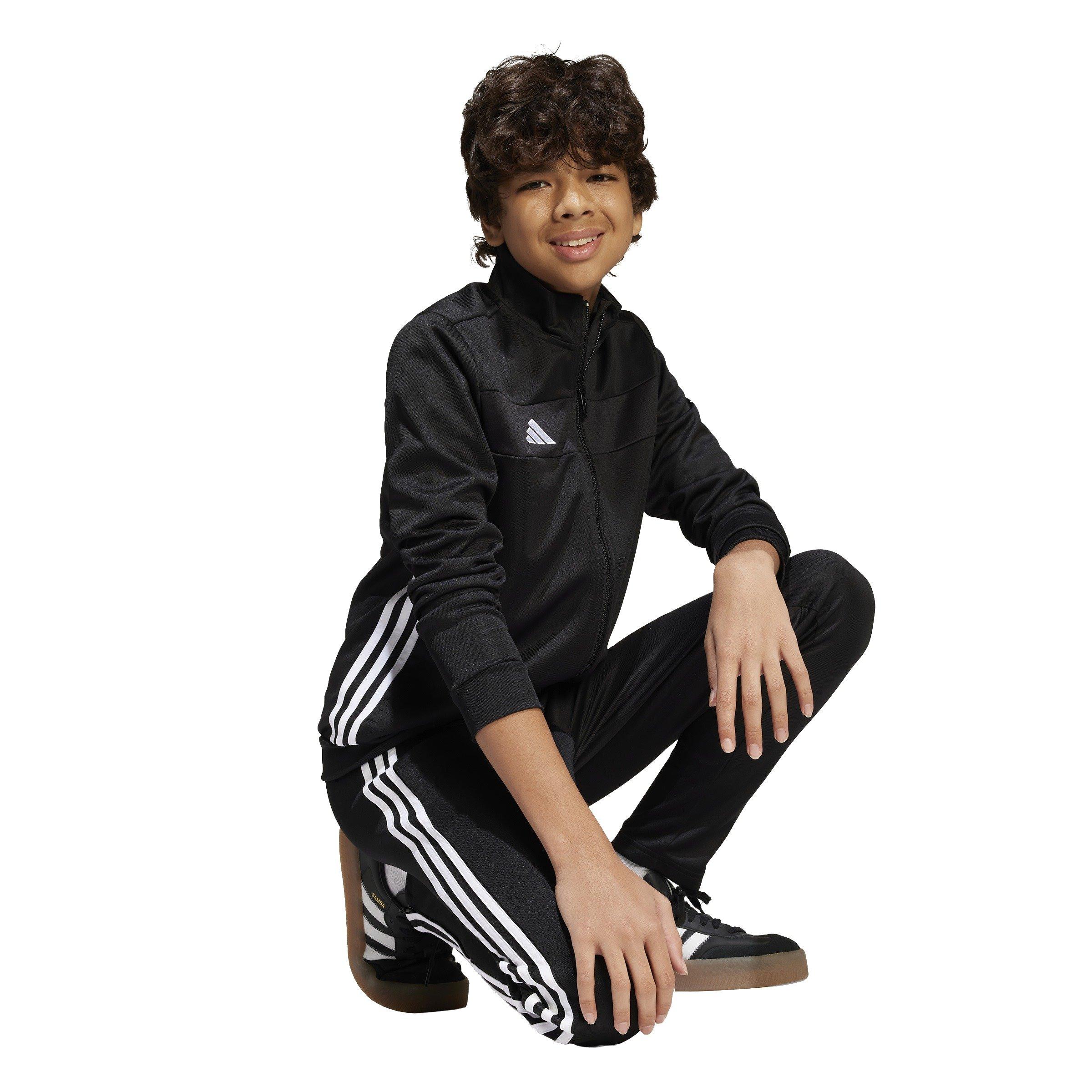 adidas Tiro 25 Essentials​ Soccer ​Big Kids' Black/White Trai​ning Jacket