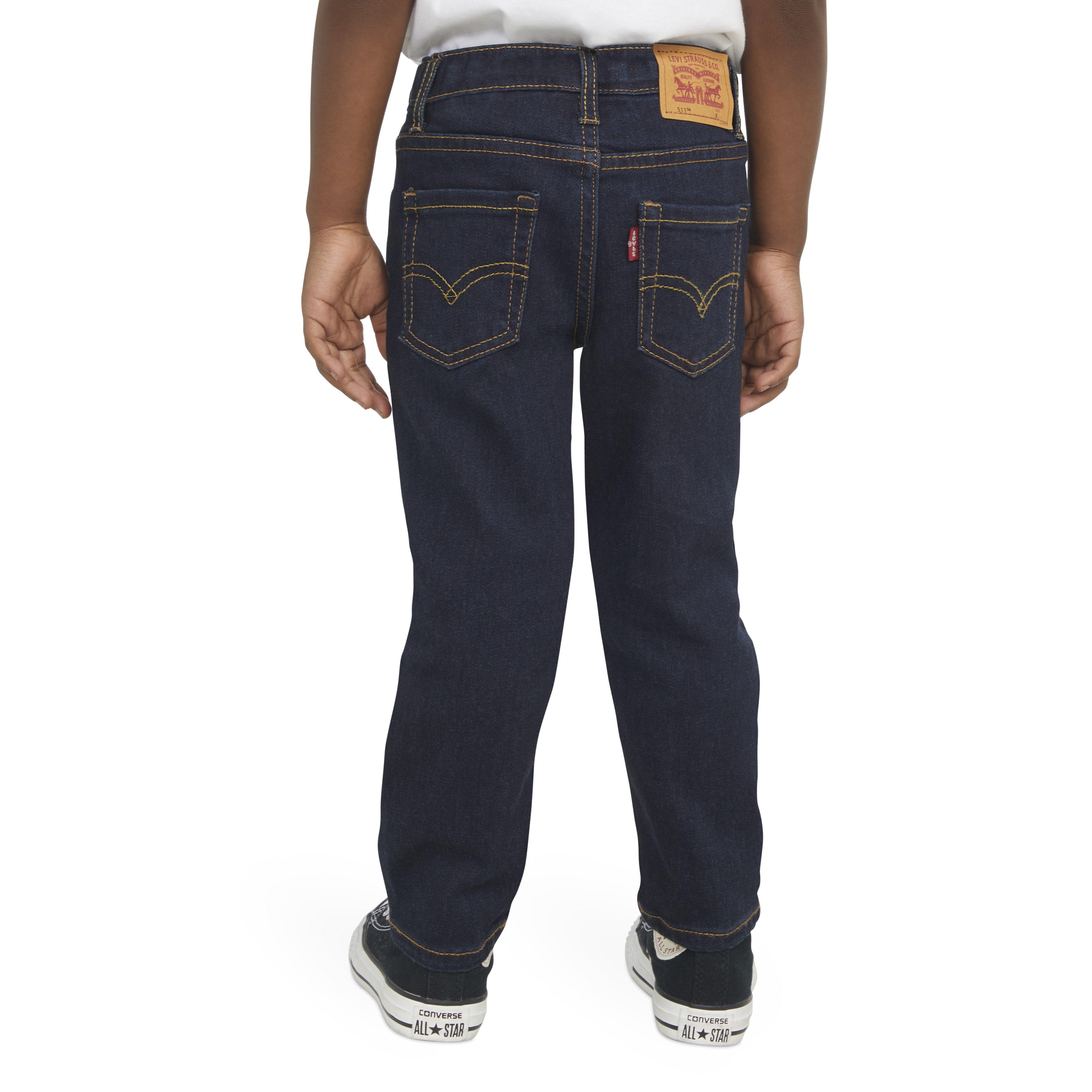 Levi's Toddler Boys' 511 Eco-Soft Performance Slim Fit Dark Wash Straight Jeans - Dk Blue Denim - DK BLUE Thumbnail View 2
