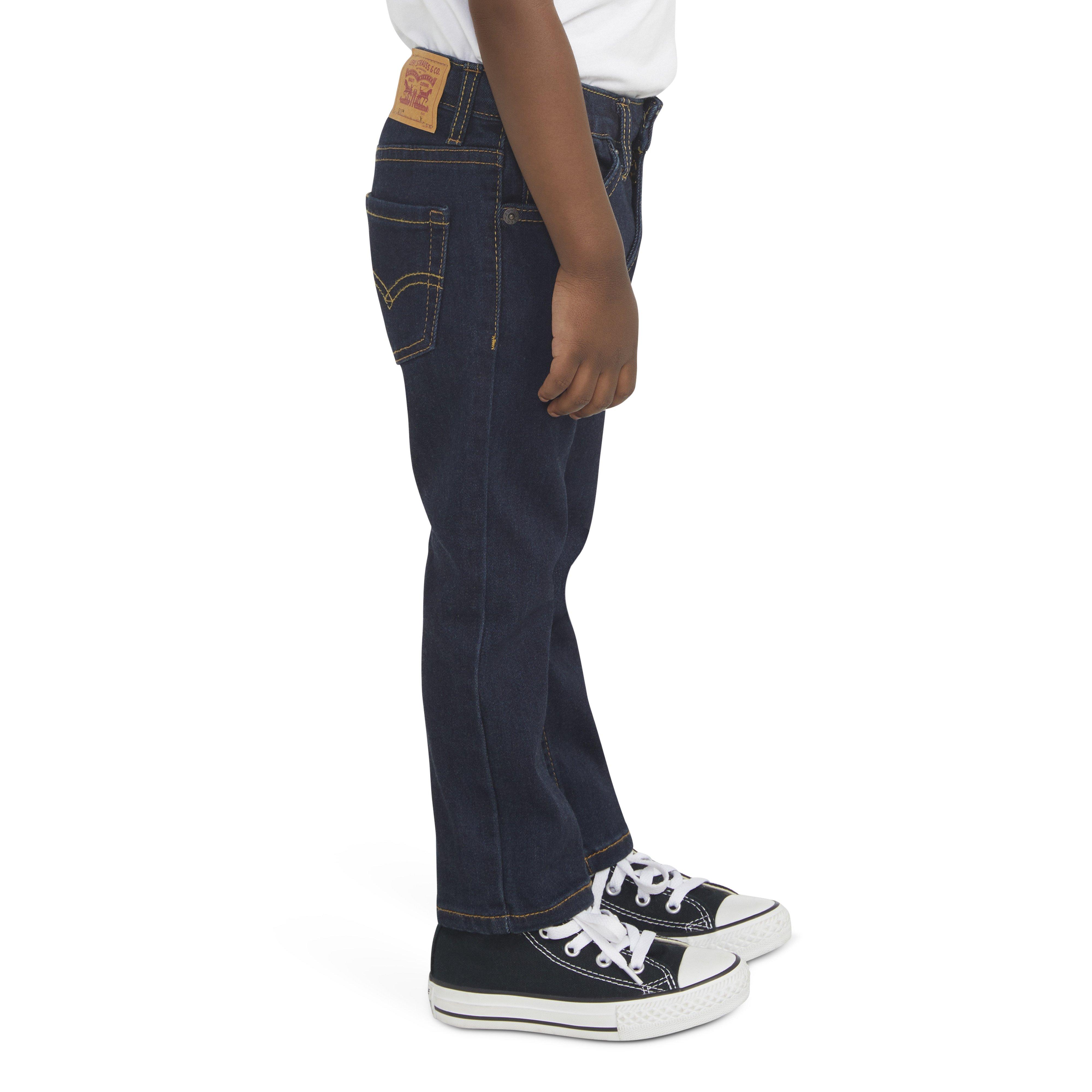 Levi's Toddler Boys' 511 Eco-Soft Performance Slim Fit Dark Wash Straight Jeans - Dk Blue Denim - DK BLUE Thumbnail View 3