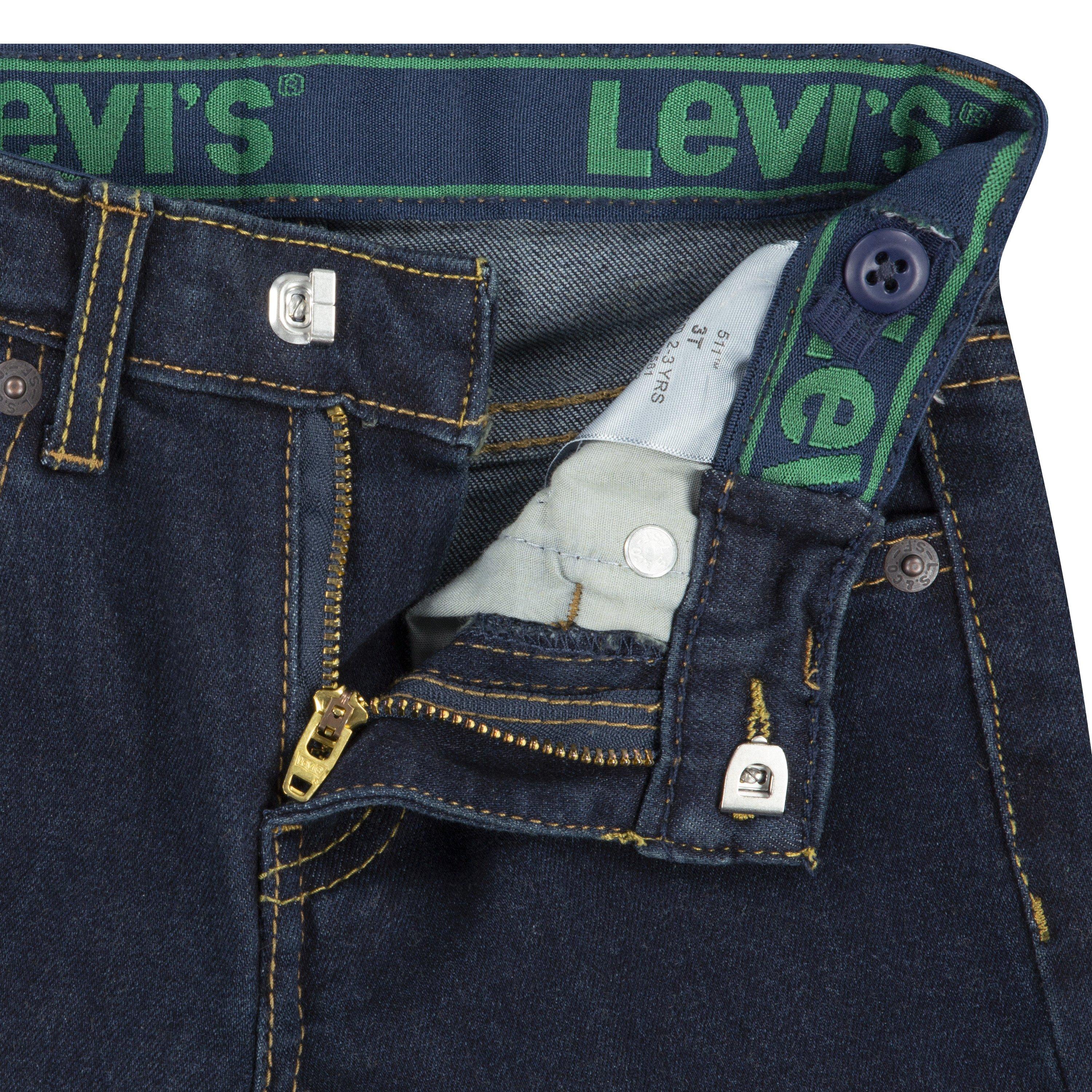 Levi's Toddler Boys' 511 Eco-Soft Performance Slim Fit Dark Wash Straight Jeans - Dk Blue Denim - DK BLUE Thumbnail View 5