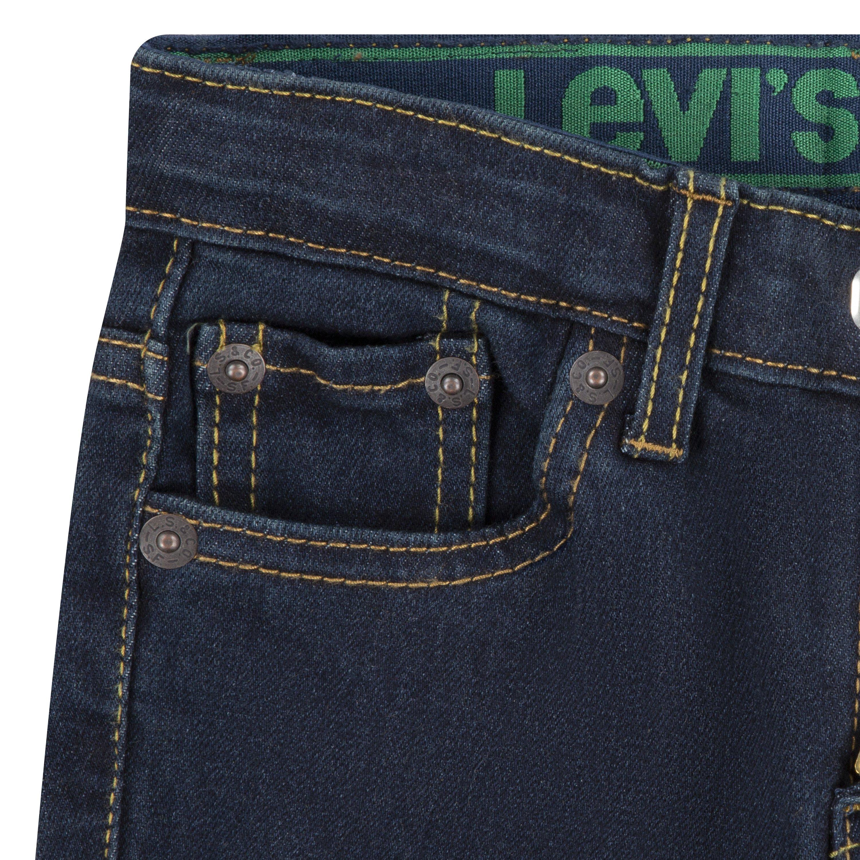 Levi's Toddler Boys' 511 Eco-Soft Performance Slim Fit Dark Wash Straight Jeans - Dk Blue Denim - DK BLUE Thumbnail View 7