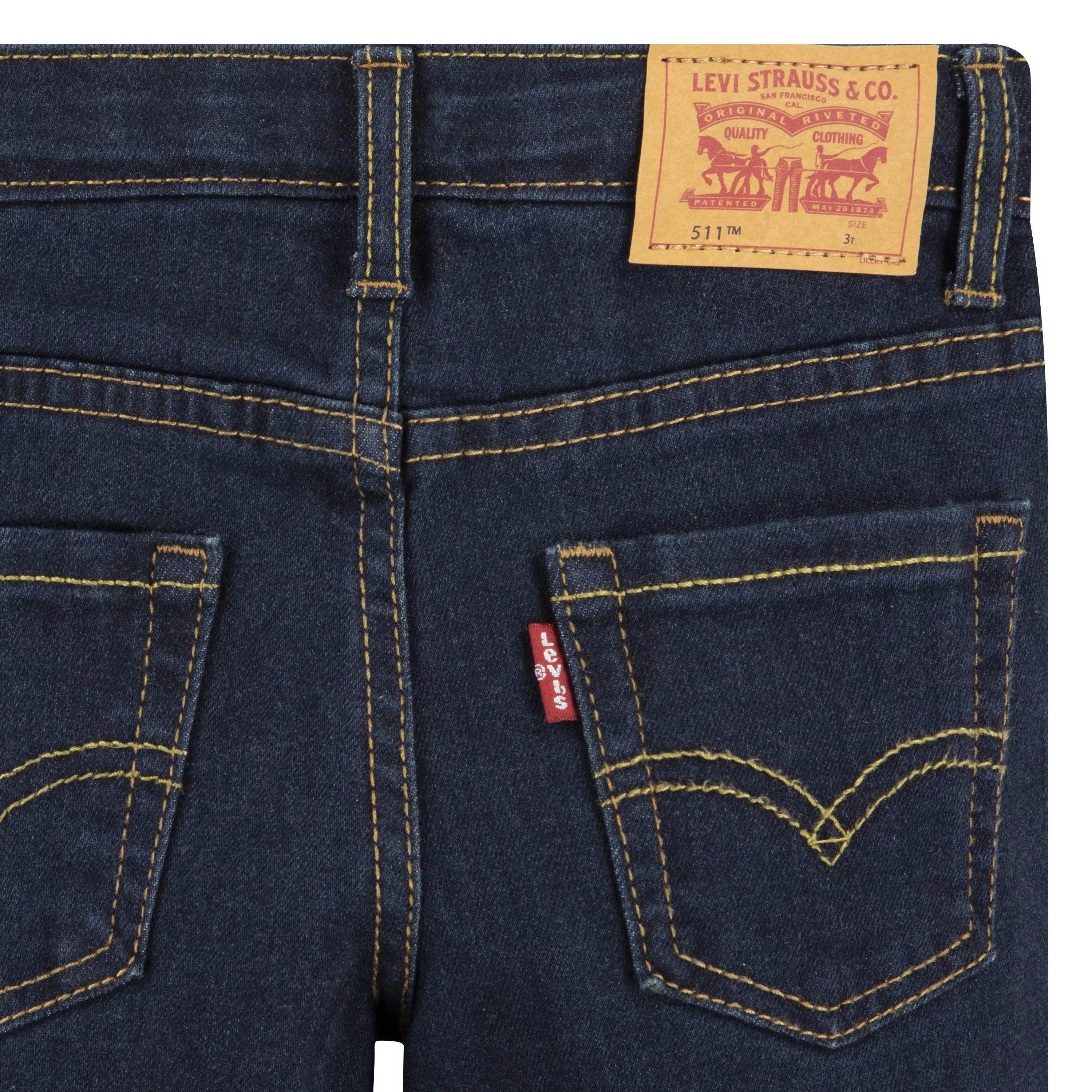 Levi's Toddler Boys' 511 Eco-Soft Performance Slim Fit Dark Wash Straight Jeans - Dk Blue Denim - DK BLUE