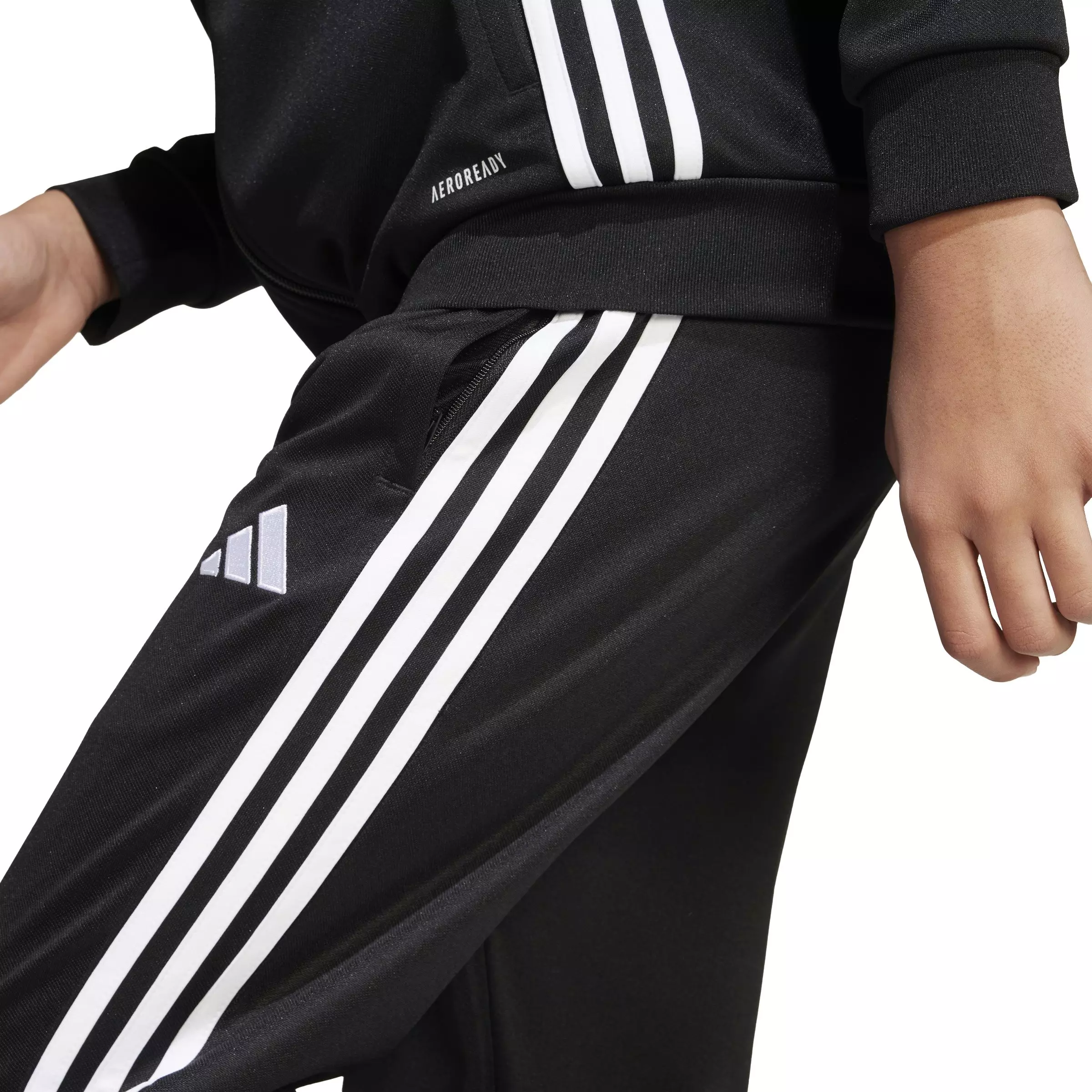 adidas Big Kids' Tiro 25 Essentials Training Tracksuit Bottoms - Black/White - BLACK