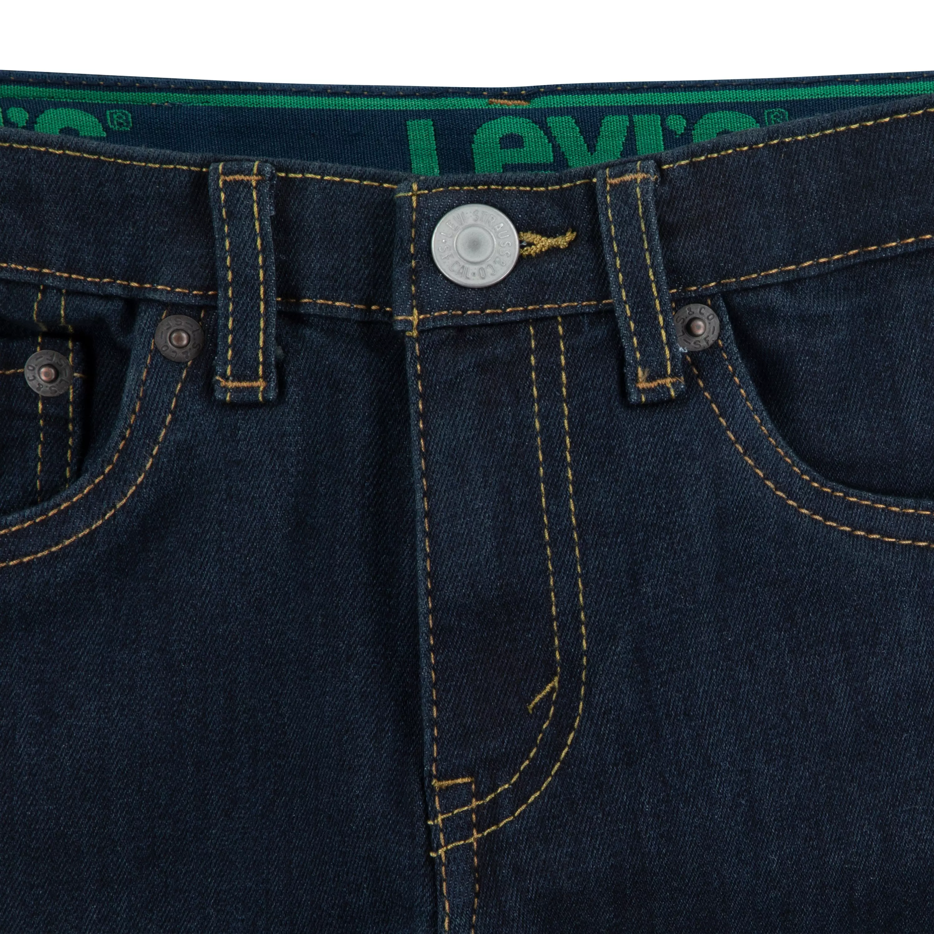 Levi's 511 Eco-Soft Performance Slim Fit Dark Wash Little Boys' Dark Blue Denim Straight Jeans - DK BLUE
