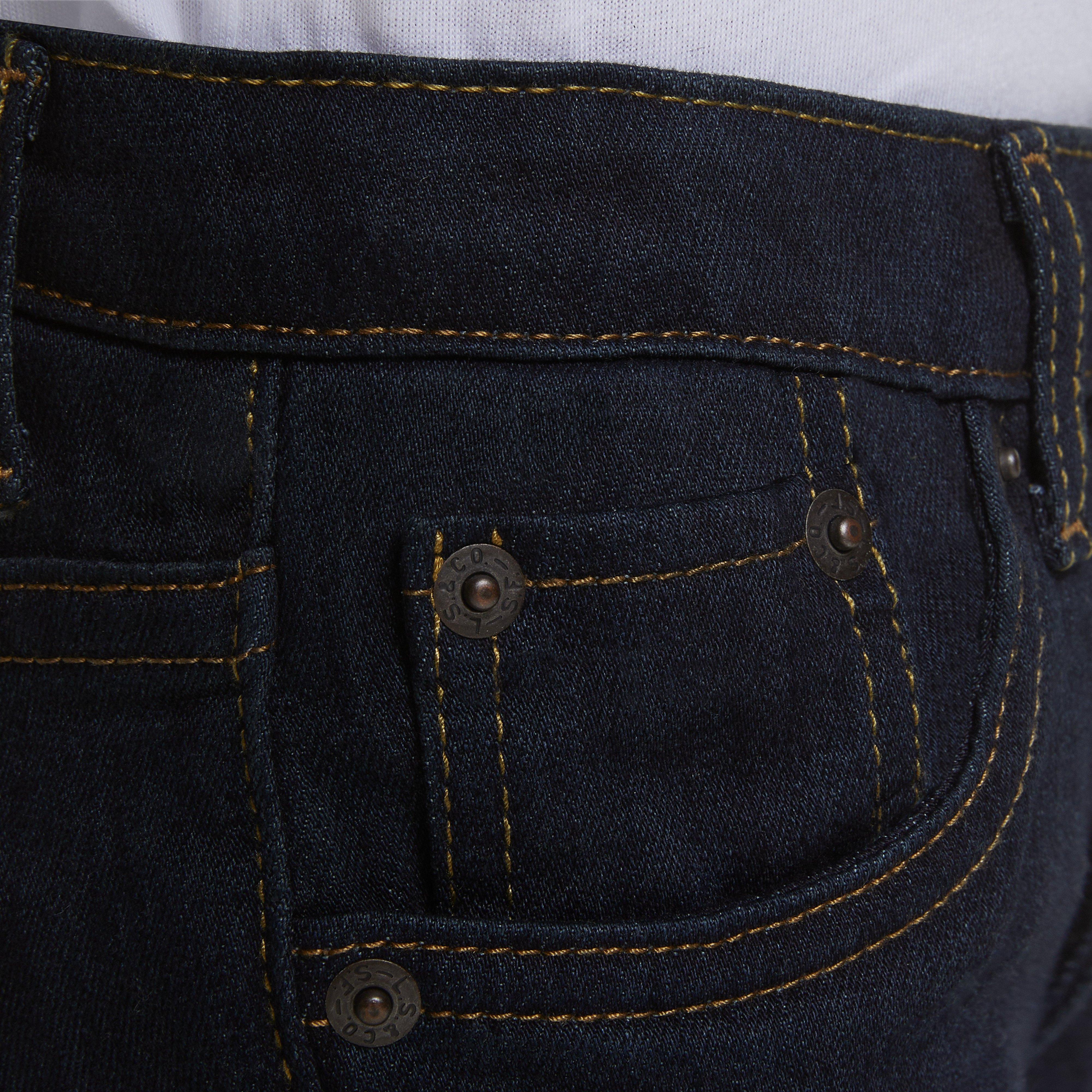 Levi's 511 Eco-Soft Performance Slim Fit Dark Wash Little Boys' Dark Blue Denim Straight Jeans - DK BLUE Thumbnail View 5