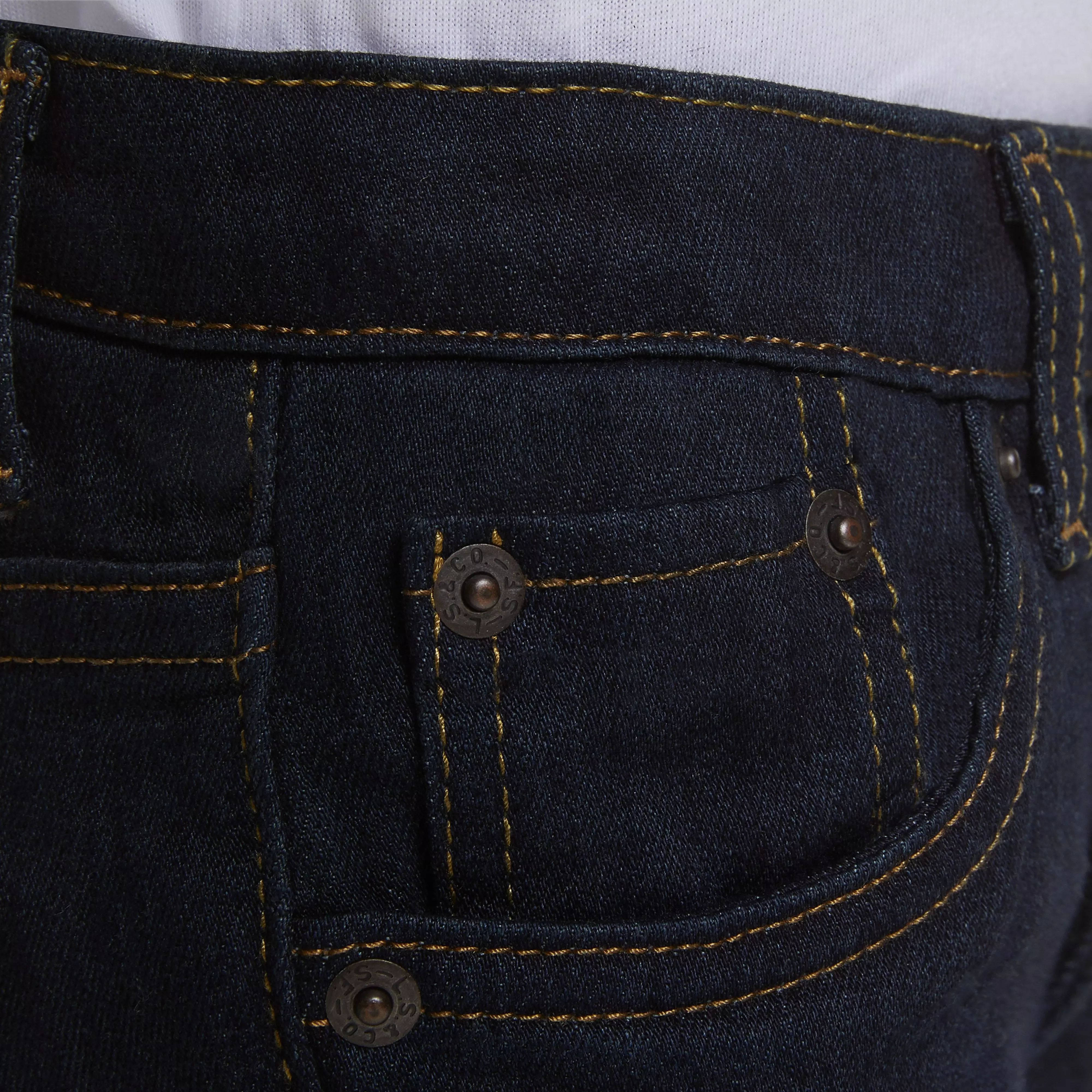 Levi's 511 Eco-Soft Performance Slim Fit Dark Wash Little Boys' Dark Blue Denim Straight Jeans - DK BLUE
