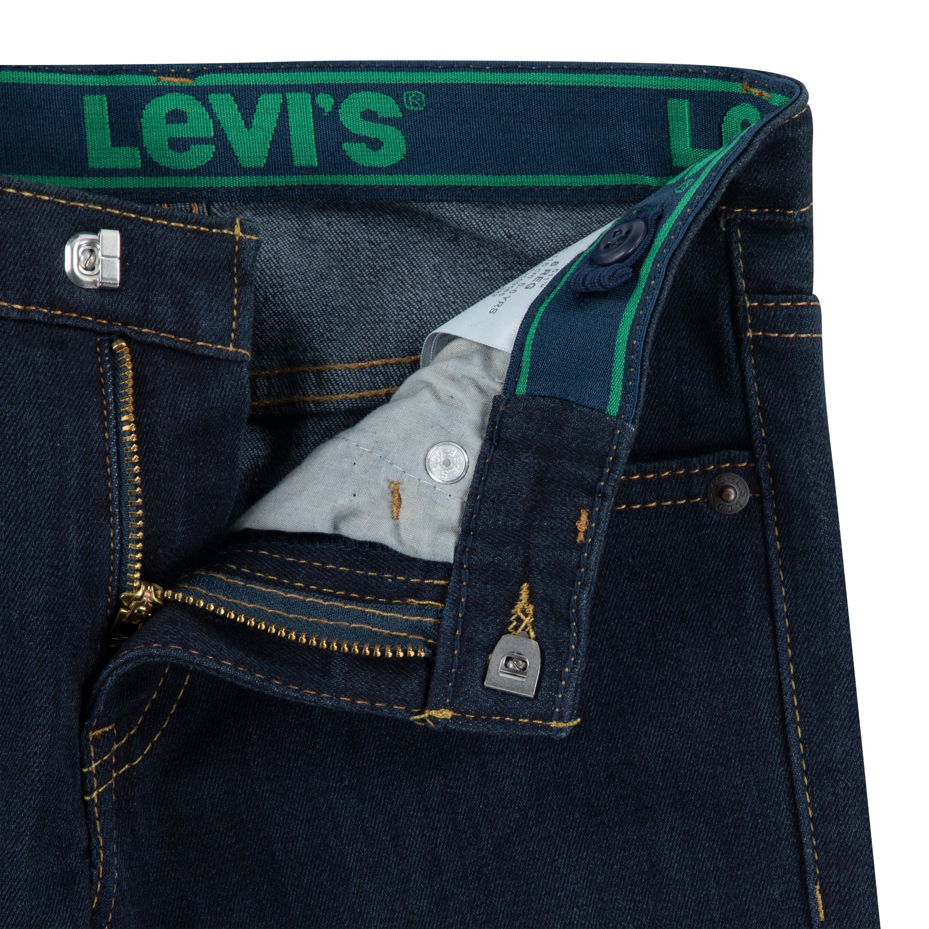 Levi's 511 Eco-Soft Performance Slim Fit Dark Wash Little Boys' Dark Blue Denim Straight Jeans - DK BLUE Thumbnail View 6