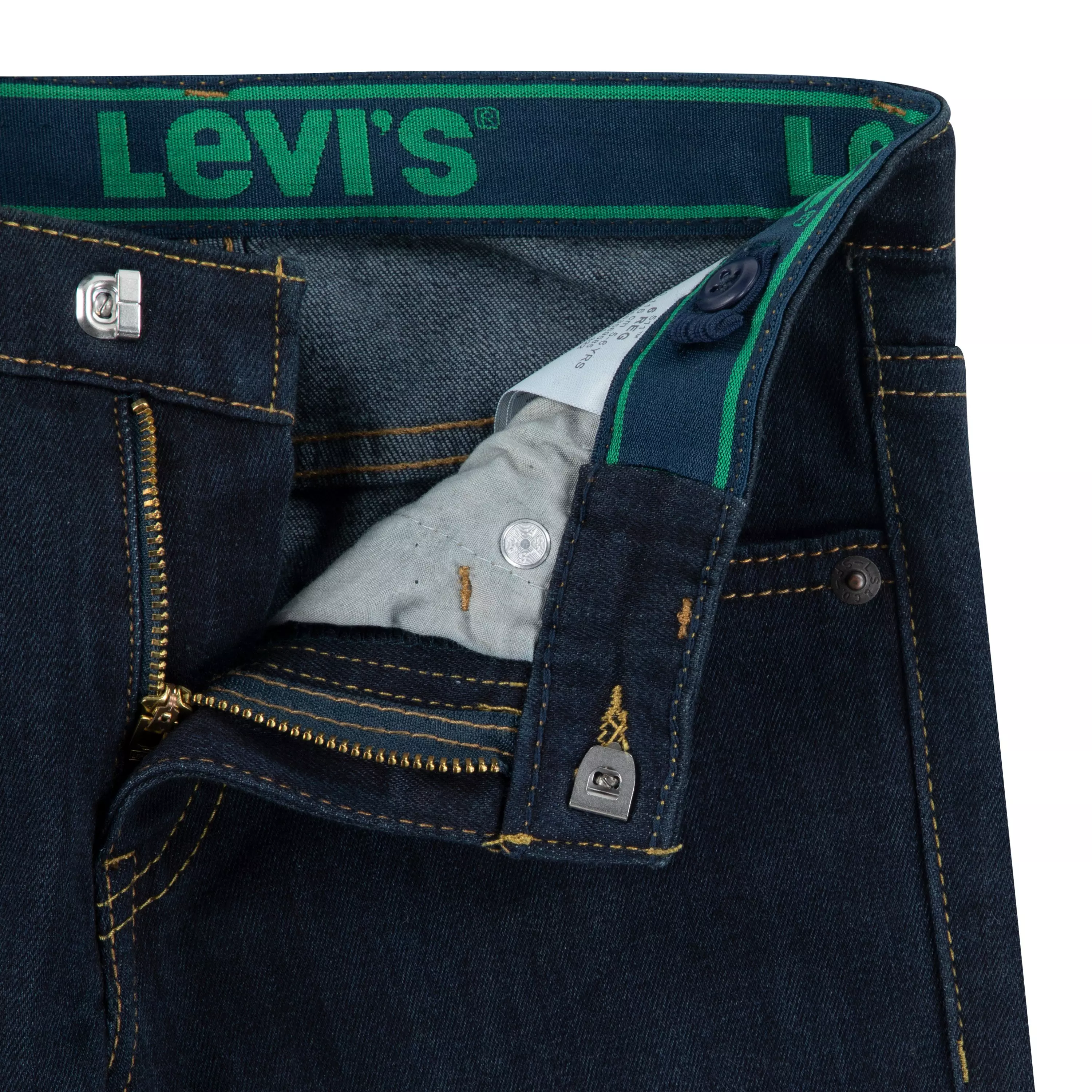 Levi's 511 Eco-Soft Performance Slim Fit Dark Wash Little Boys' Dark Blue Denim Straight Jeans - DK BLUE