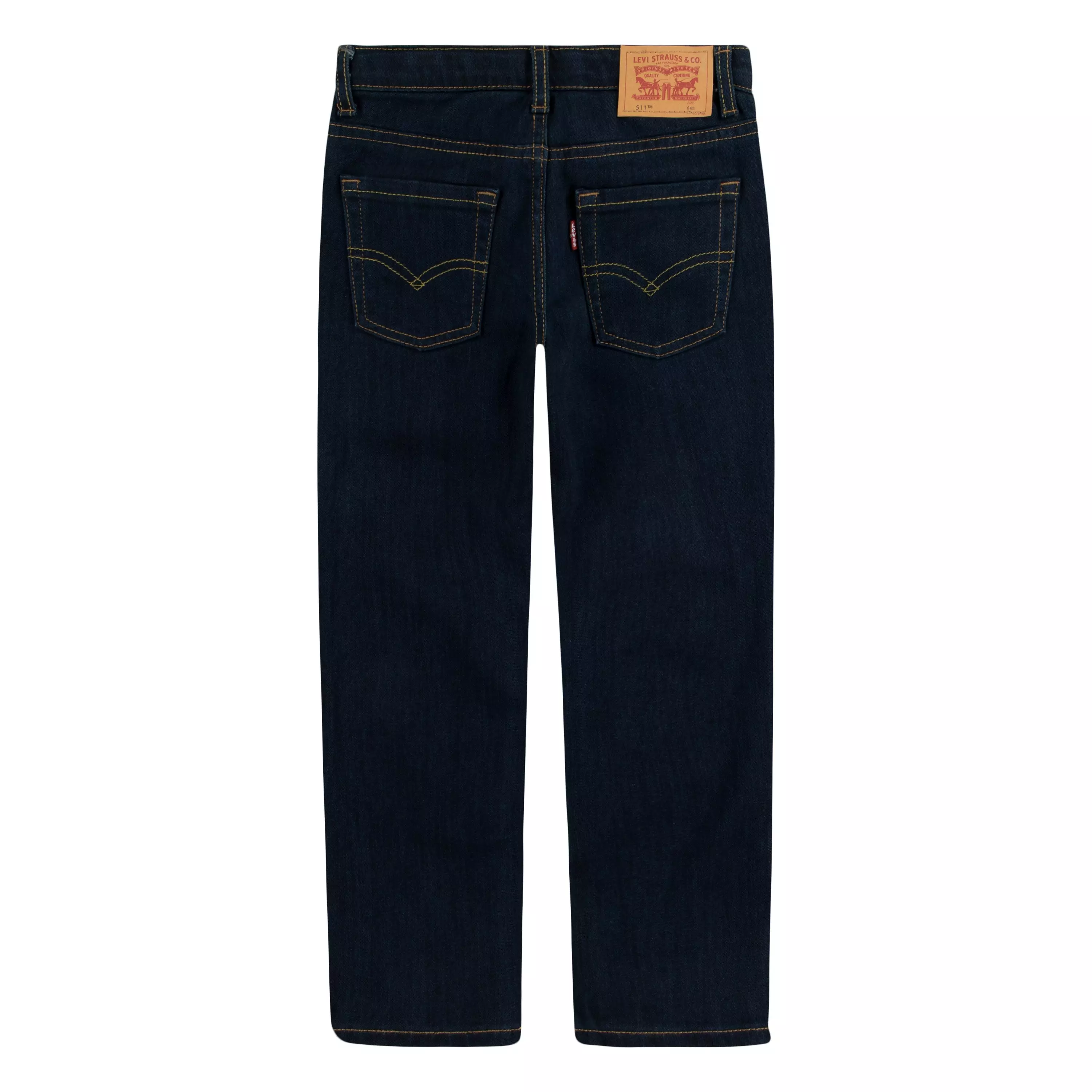 Levi's 511 Eco-Soft Performance Slim Fit Dark Wash Little Boys' Dark Blue Denim Straight Jeans - DK BLUE