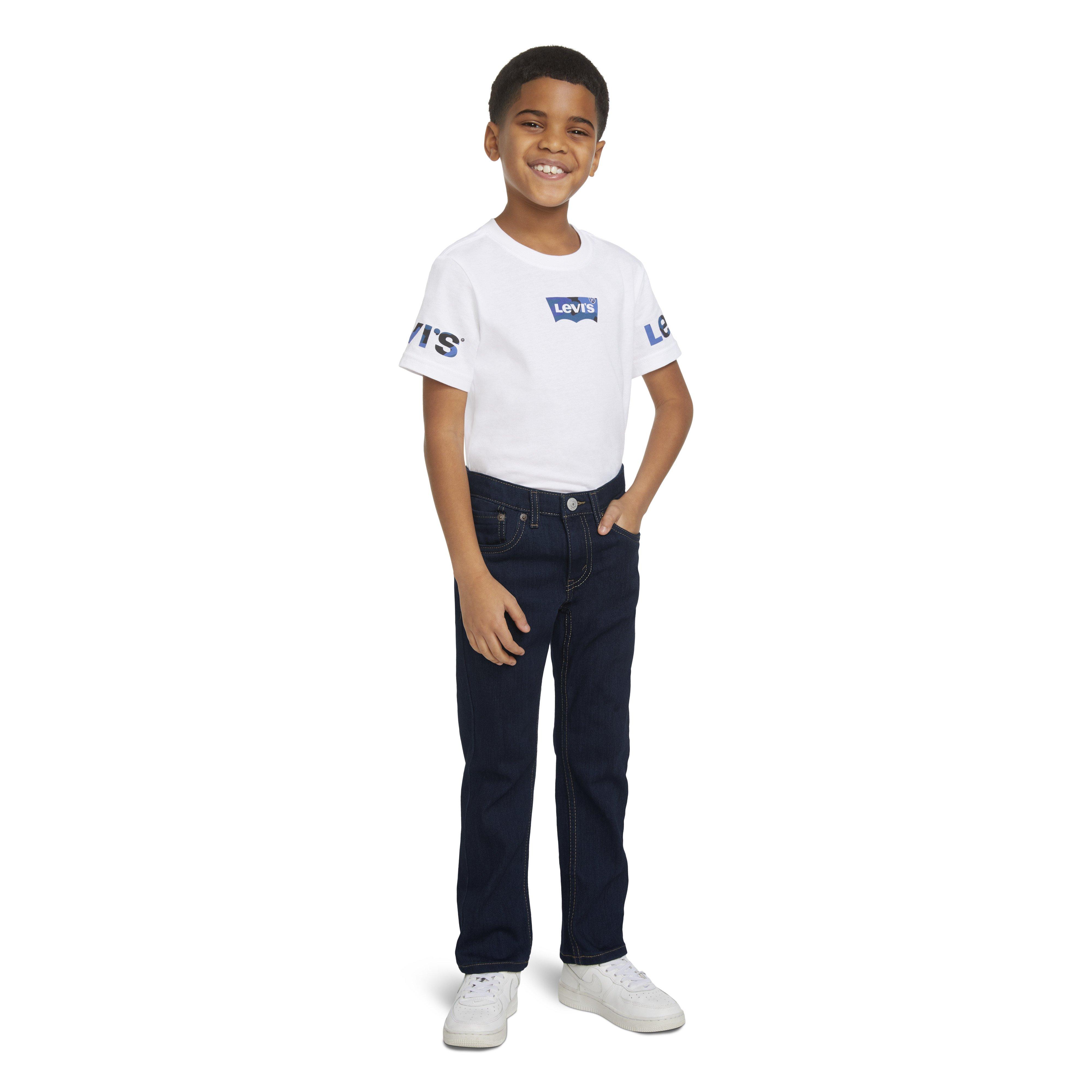 Levi's 511 Eco-Soft Performance Slim Fit Dark Wash Little Boys' Dark Blue Denim Straight Jeans - DK BLUE Thumbnail View 10