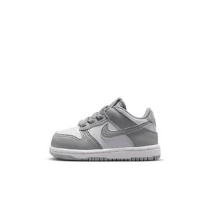 Nike Dunk Low "White/White/Light Smoke Grey" Infant Boys' Shoe