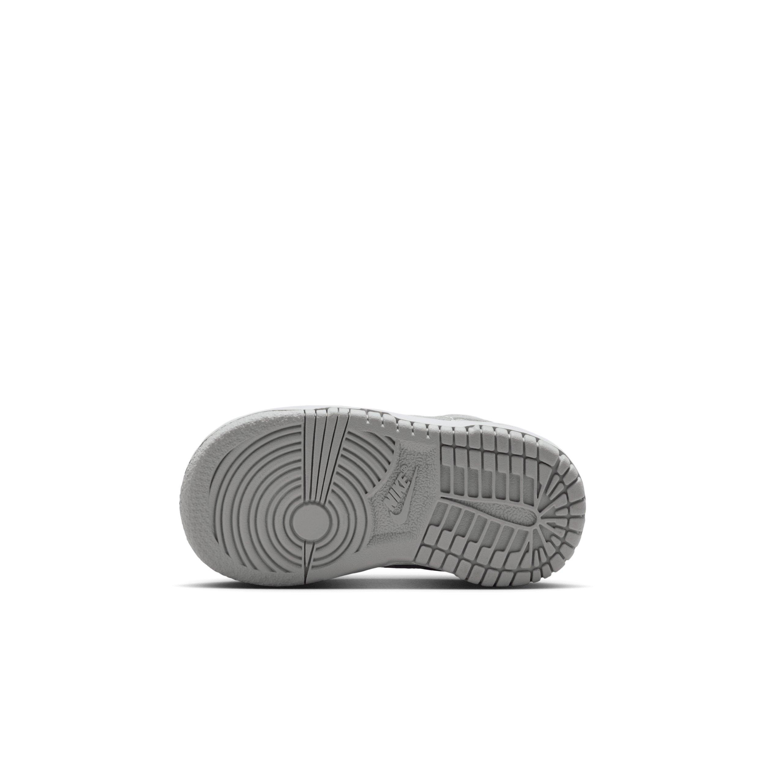 Nike Dunk Low "White/White/Light Smoke Grey" Infant Boys' Shoe - WHITE/WHITE/LLT GREY Thumbnail View 6