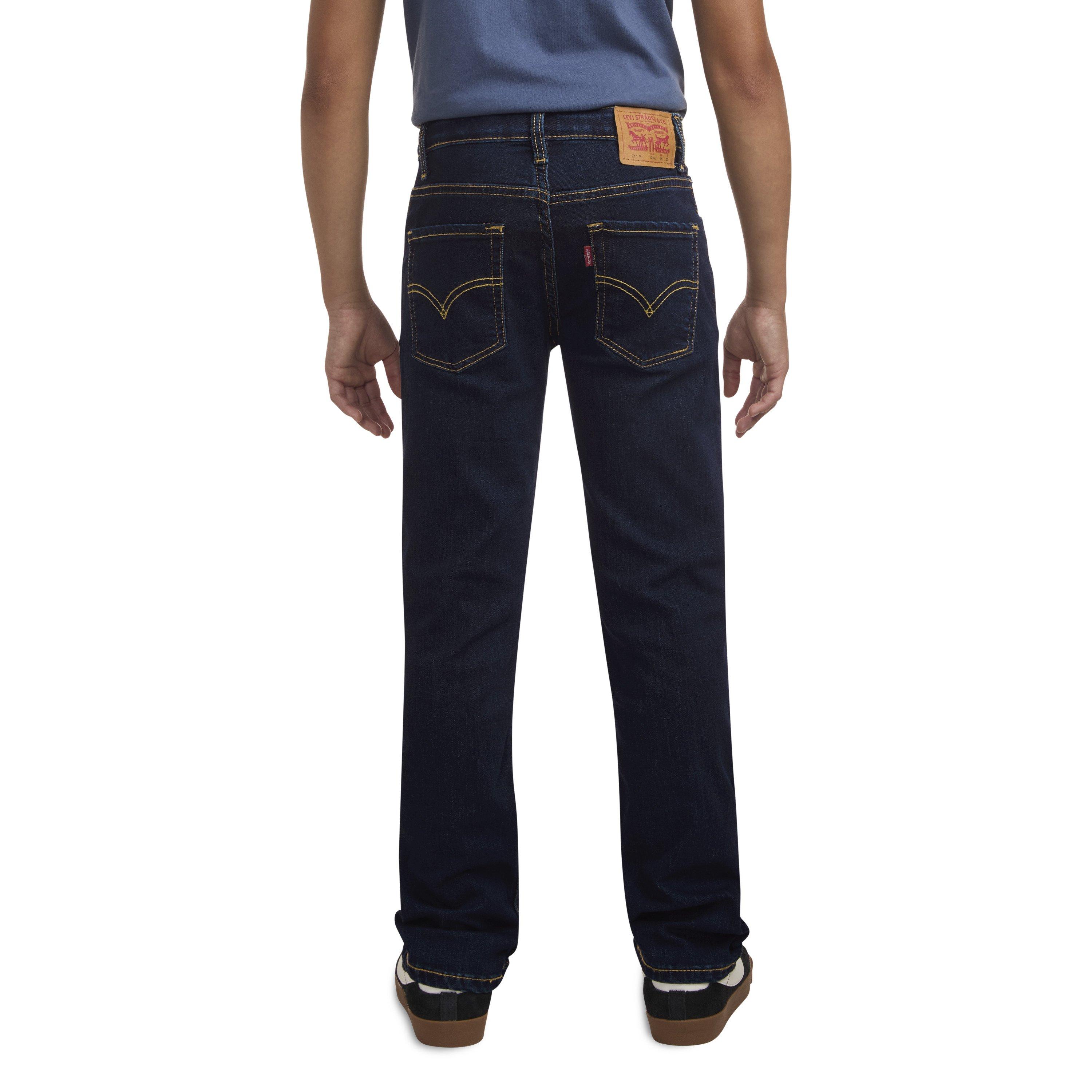 Levi's 511 Eco-Soft Performance Slim Fit Dark Wash Big Boys' Dark Blue Denim Straight Jeans - DK BLUE Thumbnail View 2