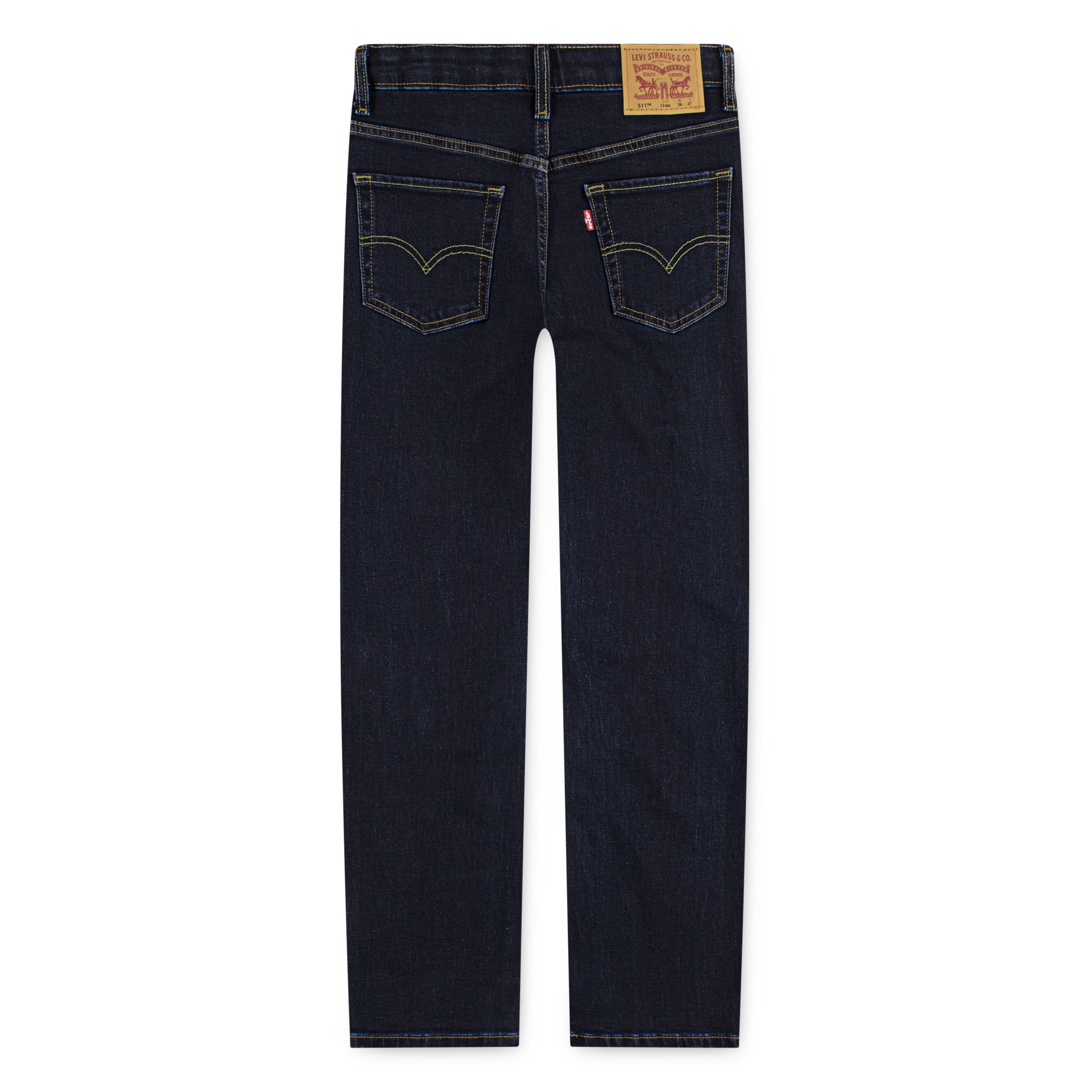 Levi's 511 Eco-Soft Performance Slim Fit Dark Wash Big Boys' Dark Blue Denim Straight Jeans - DK BLUE Thumbnail View 8