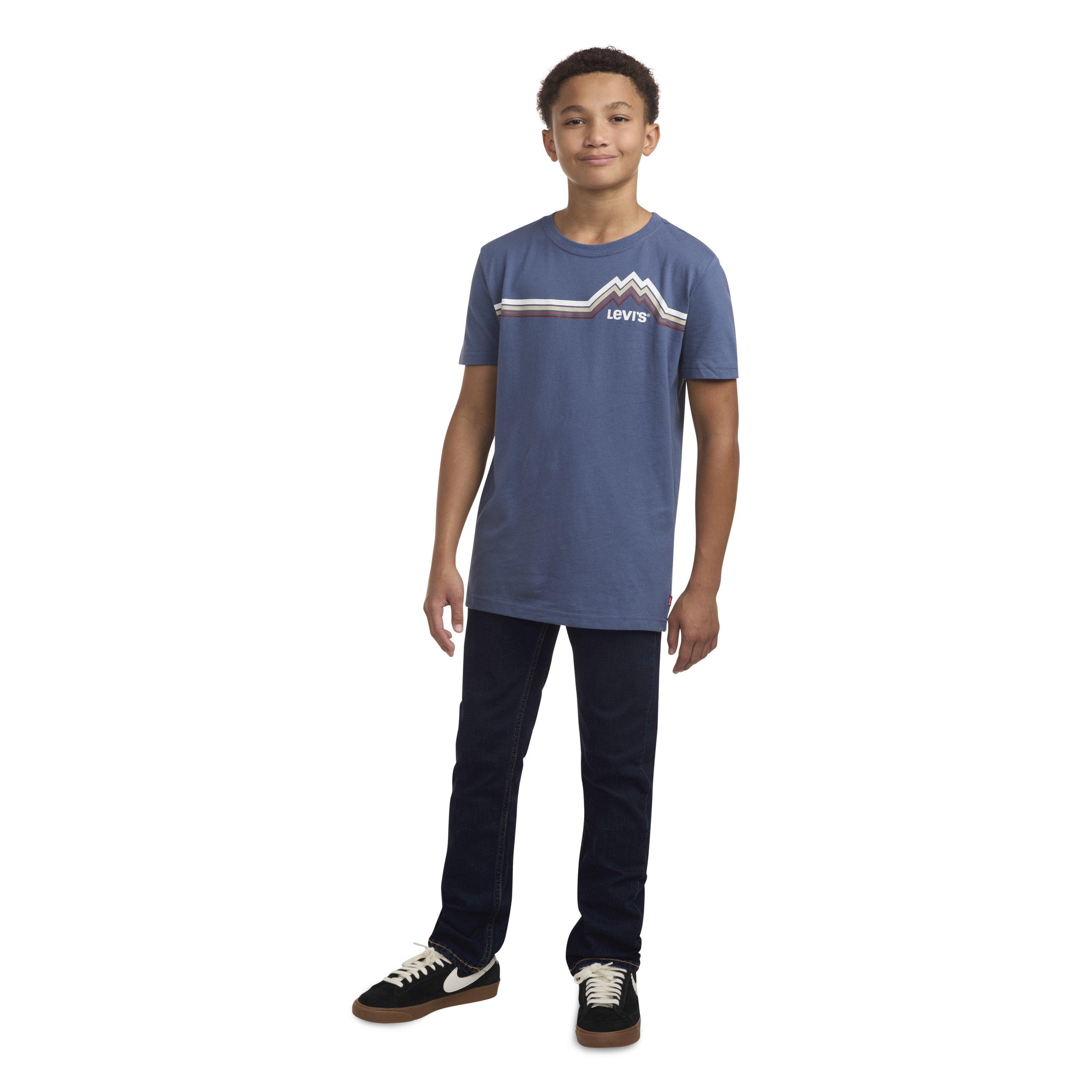 Levi's 511 Eco-Soft Performance Slim Fit Dark Wash Big Boys' Dark Blue Denim Straight Jeans - DK BLUE Thumbnail View 9