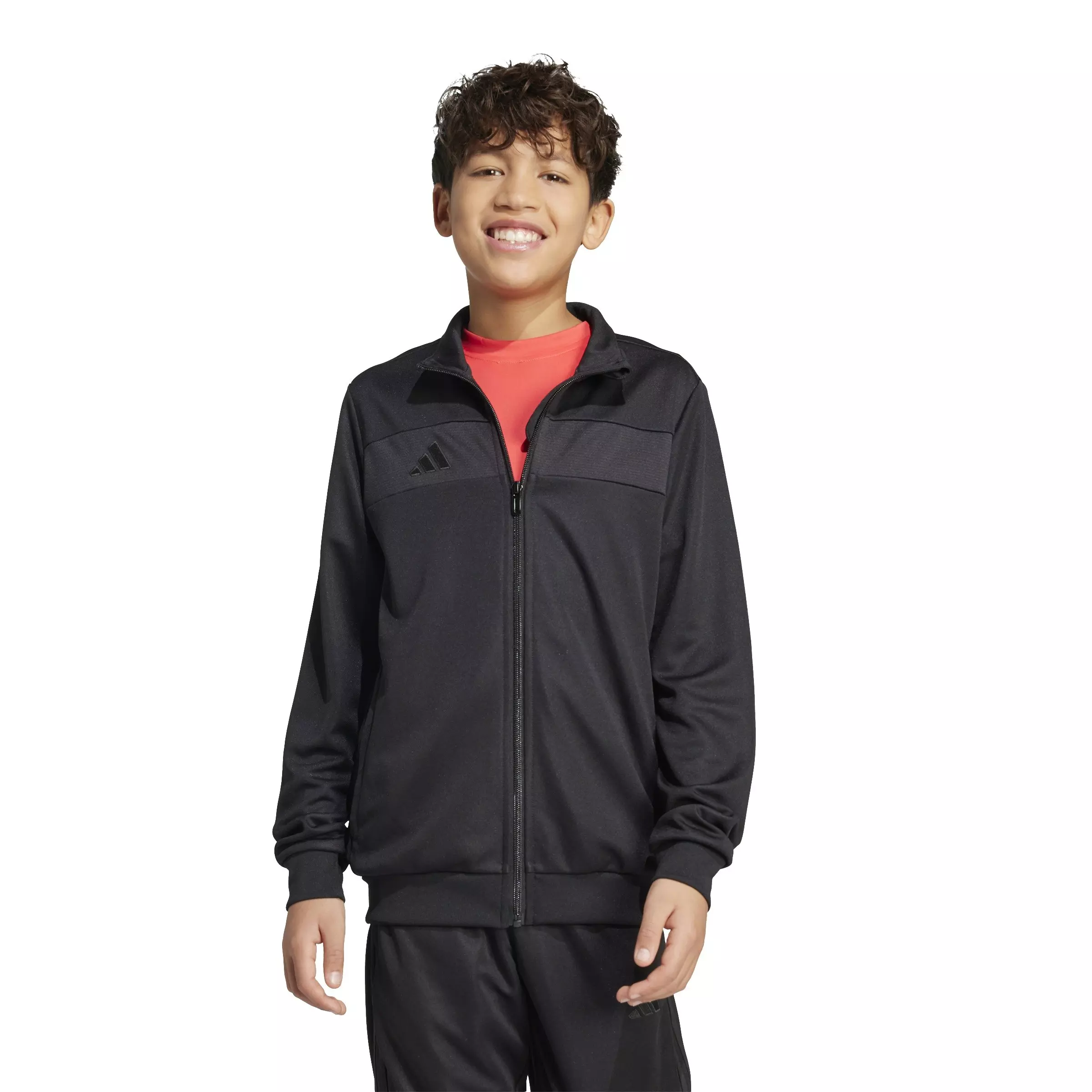 adidas ​Big Kids' Tiro 25 Essentials​ Soccer Trai​ning Jacket - Black - BLACK