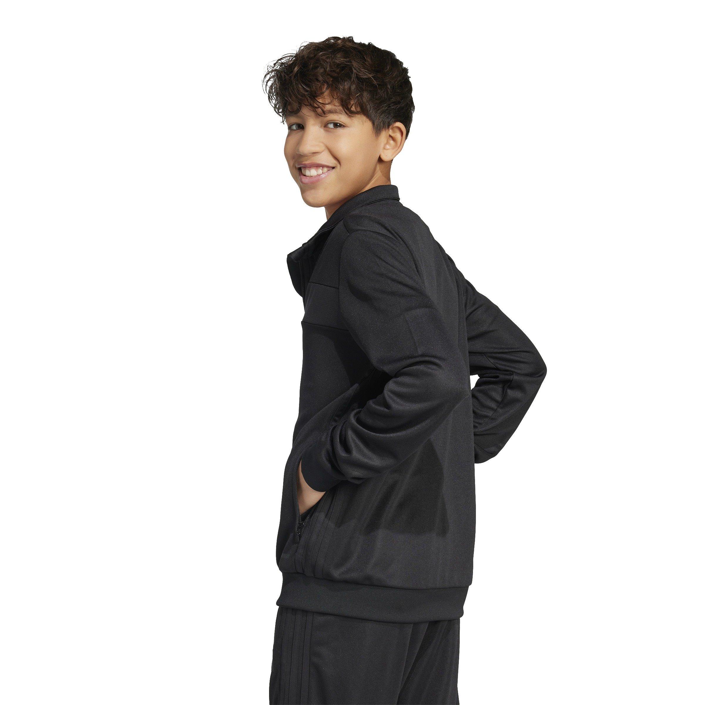 adidas ​Tiro 25 Essentials​ Soccer Big Kids' Black Trai​ning Jacket