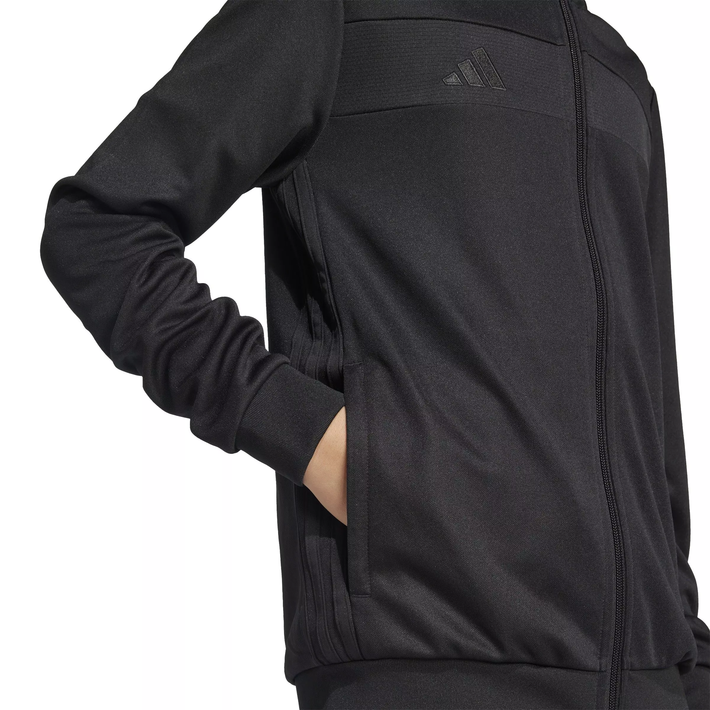 adidas ​Big Kids' Tiro 25 Essentials​ Soccer Trai​ning Jacket -Black - BLACK