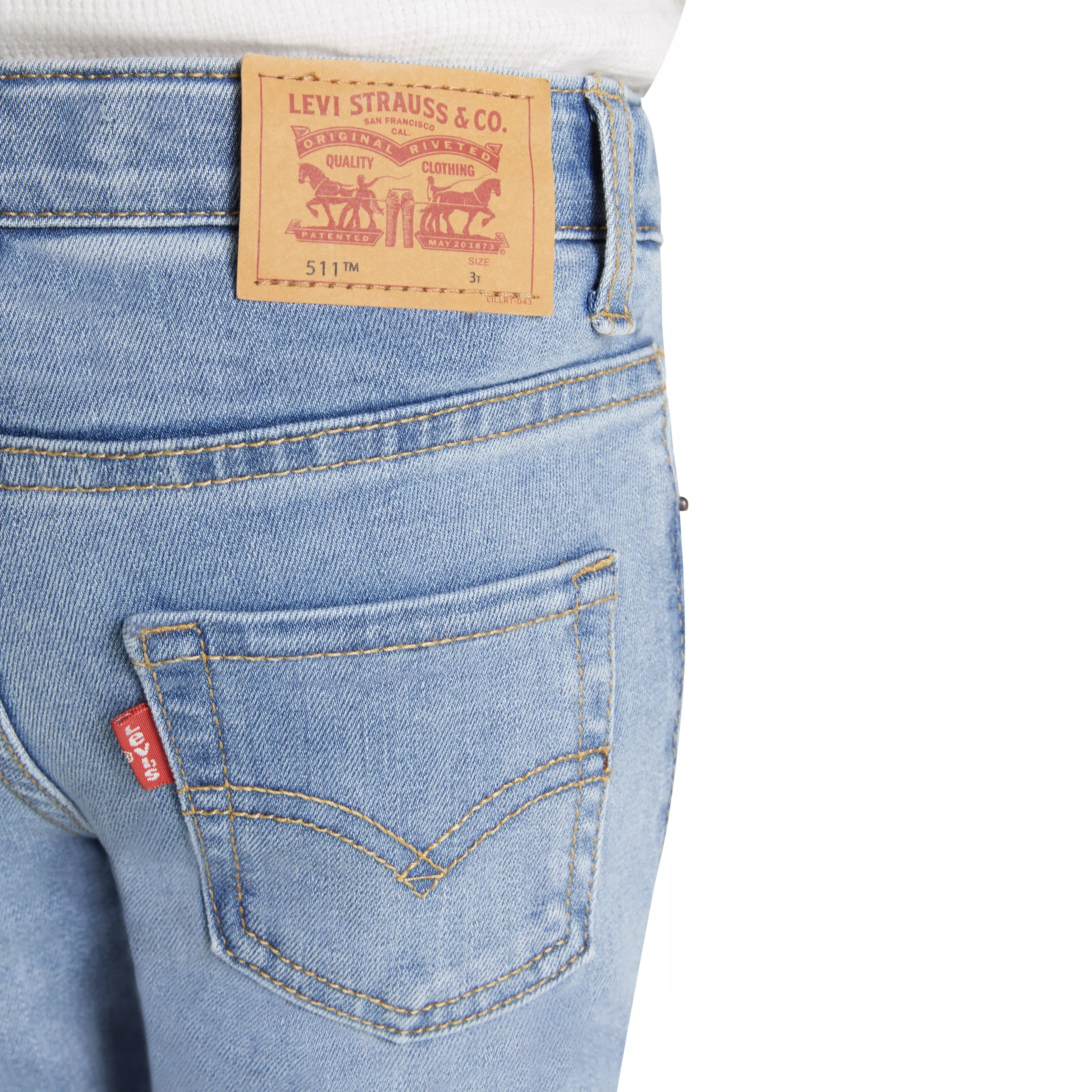 Levi's 511 Eco-Soft Performance Slim Fit Light Wash Toddler Boys' Lt Blue Denim Straight Jeans - LT BLUE