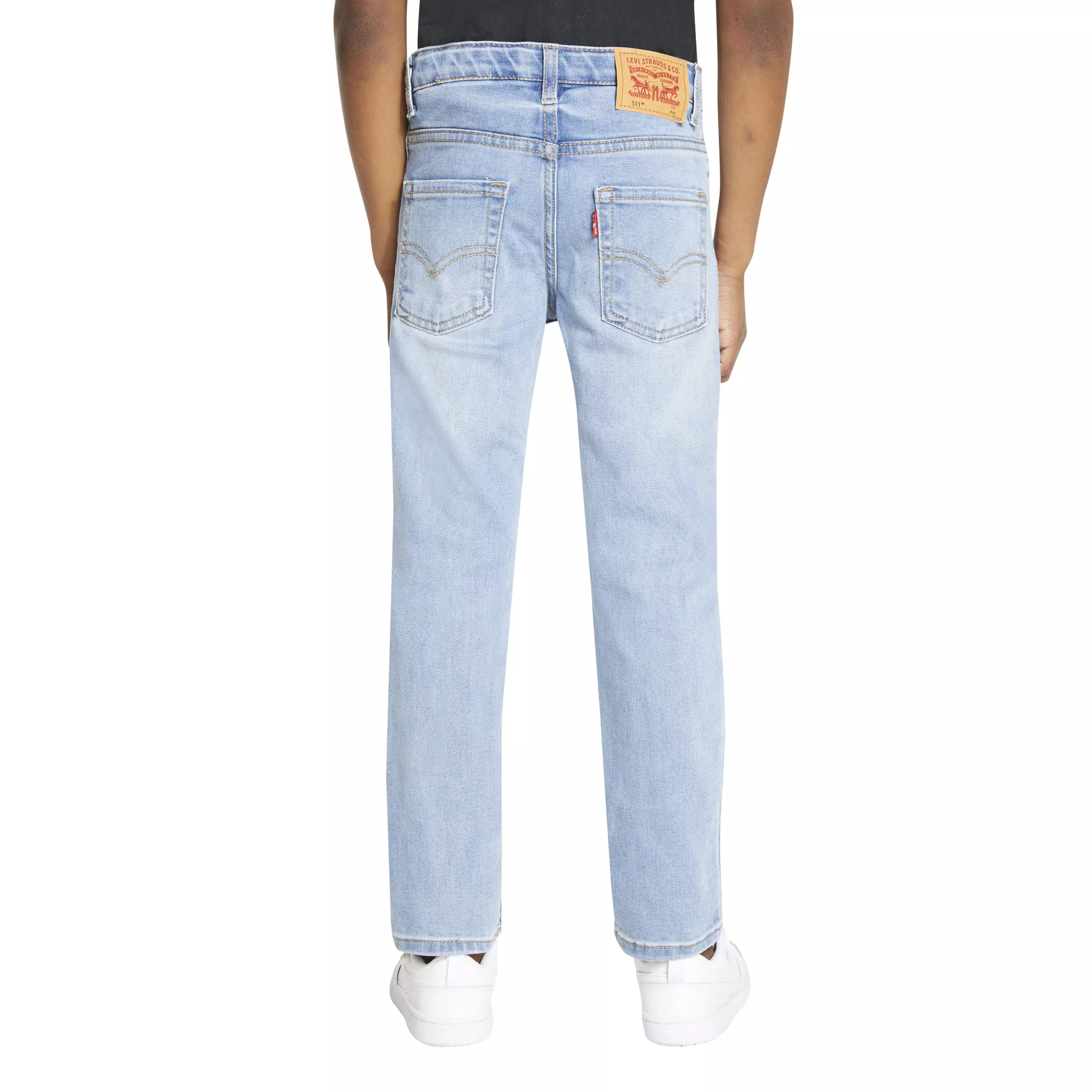 Levi's 511 Eco-Soft Performance Slim Fit Lt Wash Little Boys' Lt Blue Denim Straight Jeans - LT BLUE