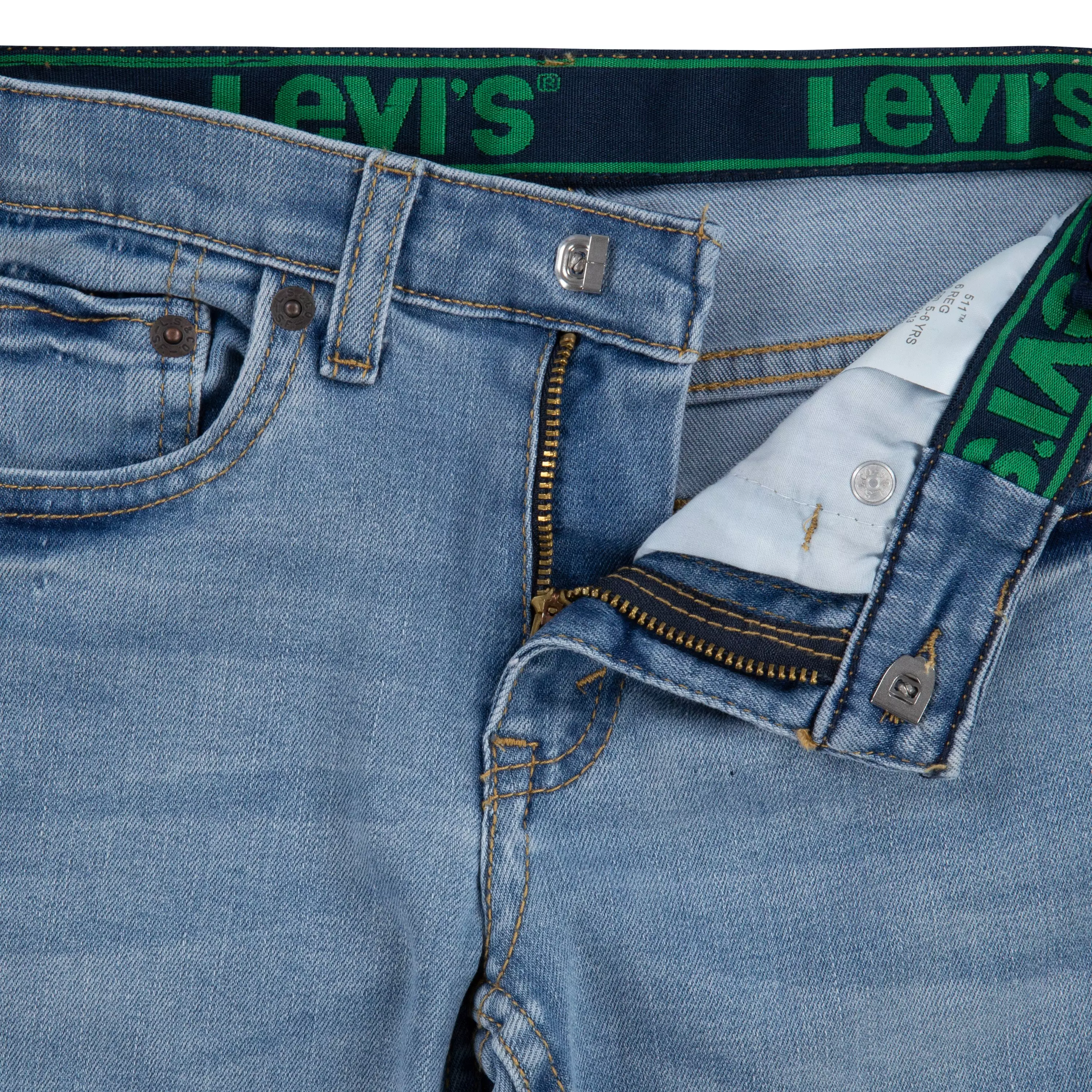 Levi's 511 Eco-Soft Performance Slim Fit Lt Wash Little Boys' Lt Blue Denim Straight Jeans - LT BLUE