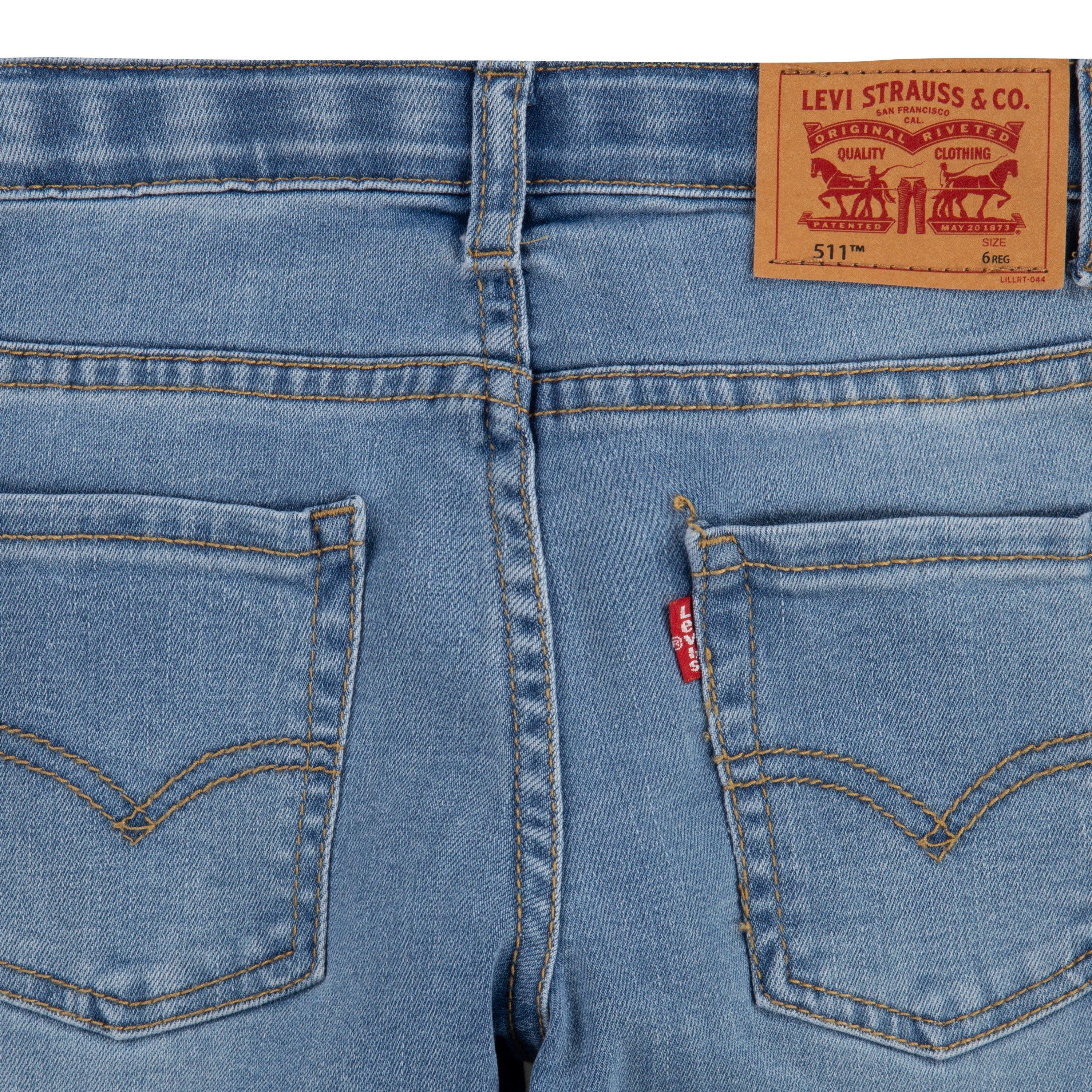Levi's 511 Eco-Soft Performance Slim Fit Lt Wash Little Boys' Lt Blue Denim Straight Jeans - LT BLUE