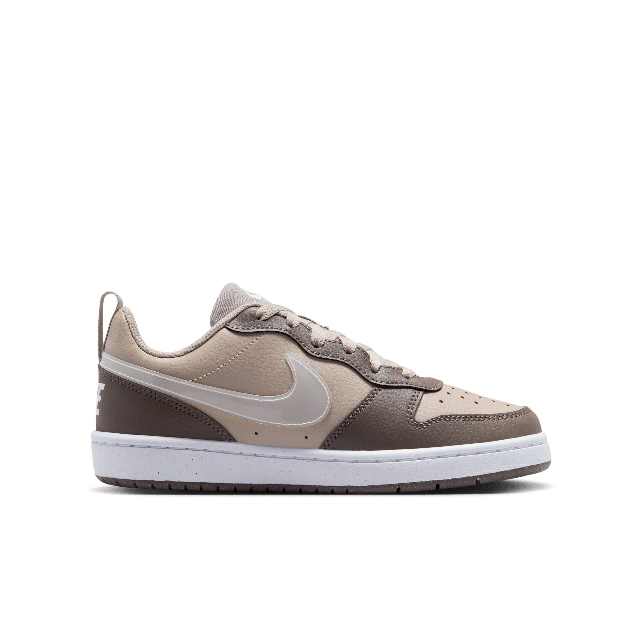 Nike Court Borough Low "Moon Particle/Cave Stone/White/White" Grade School Boys' Shoe - MOON/STONE/WHITE/WHITE